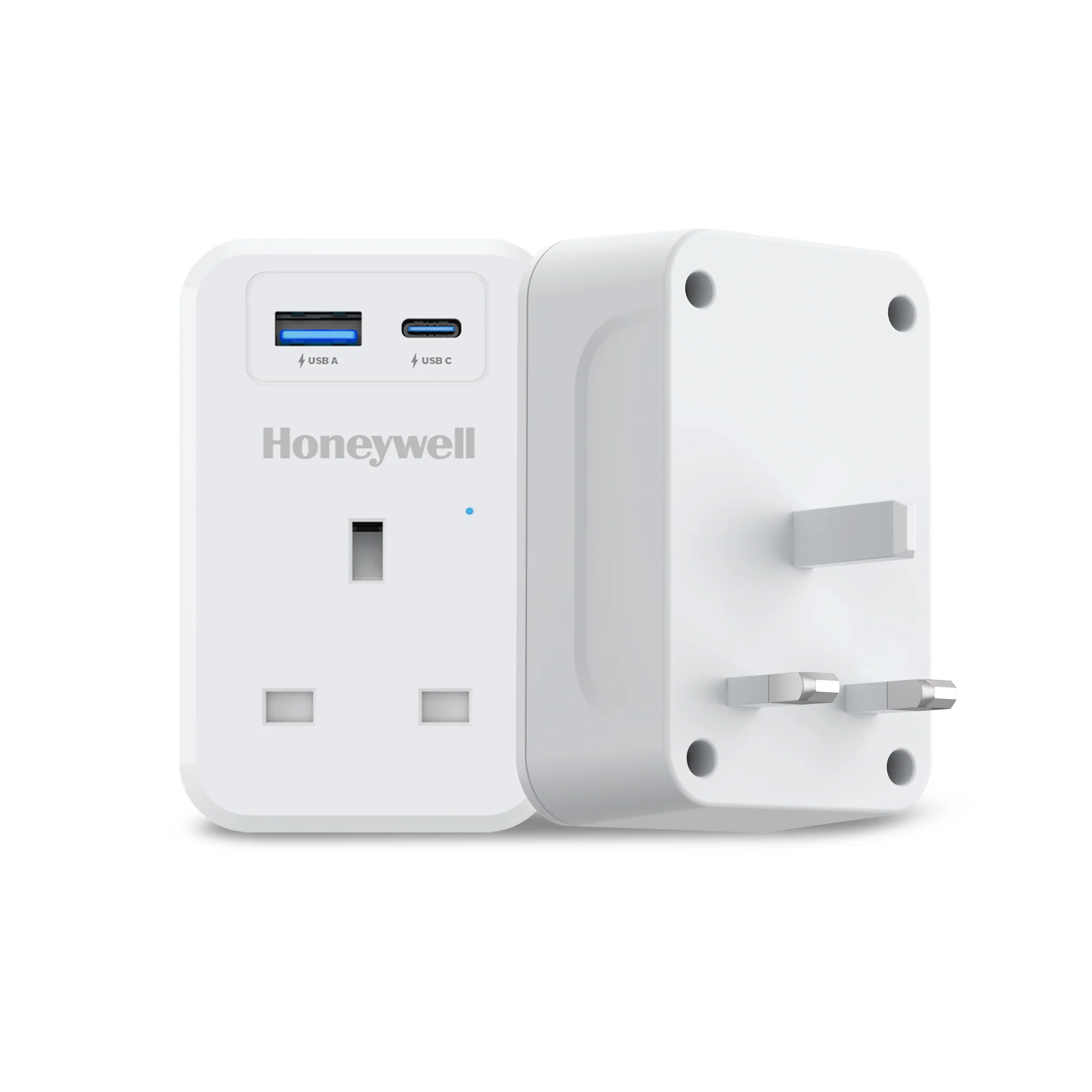 1 Outlet Surge Cube with 1xType C with PD & 1xUSB - White
