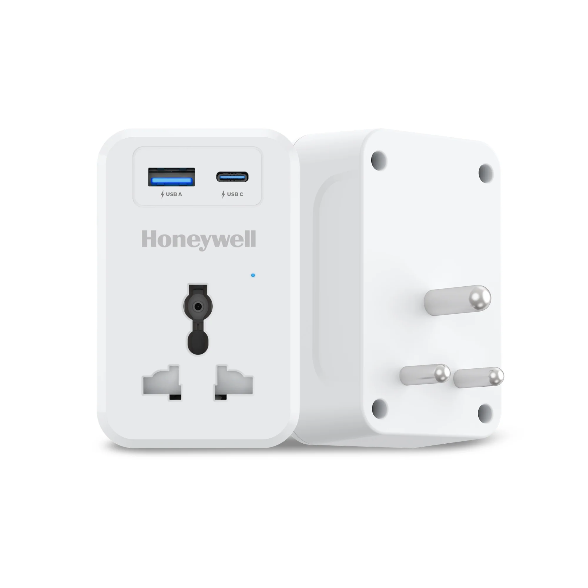 1 Outlet Surge Cube with 1xType C with PD & 1xUSB - White