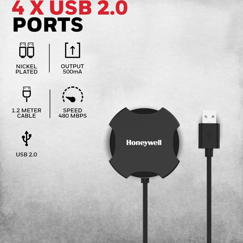 4-In-1 Ultra Slim USB Hub 2.0, 1.2 Meter Cable - Image 2