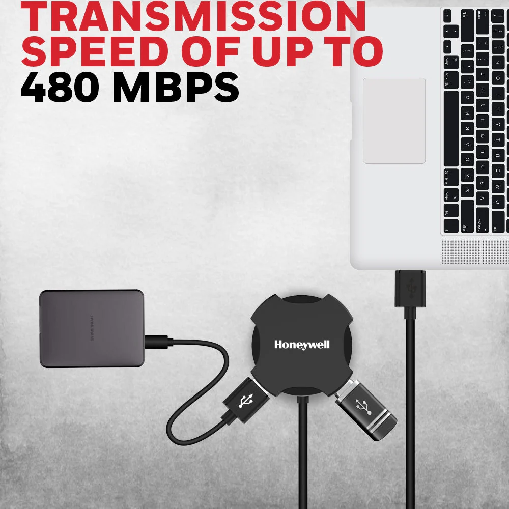4-In-1 Ultra Slim USB Hub 2.0, 1.2 Meter Cable - Image 4