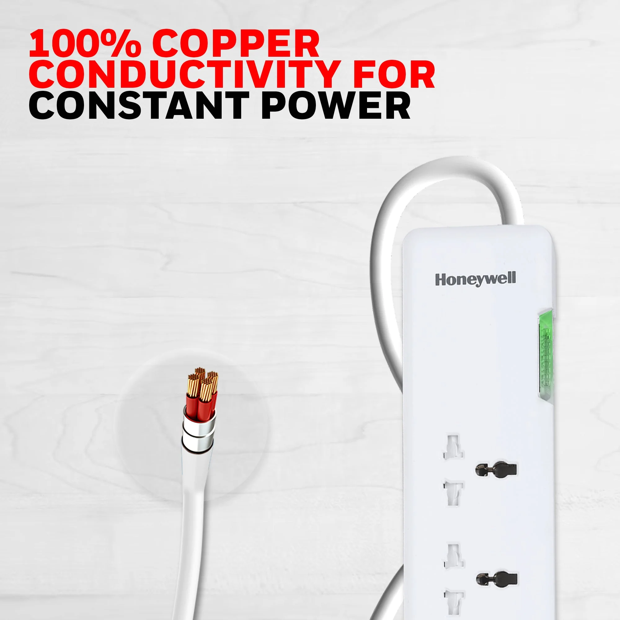 4 out surge protector PD20W with 2xUSB - White - Image 5