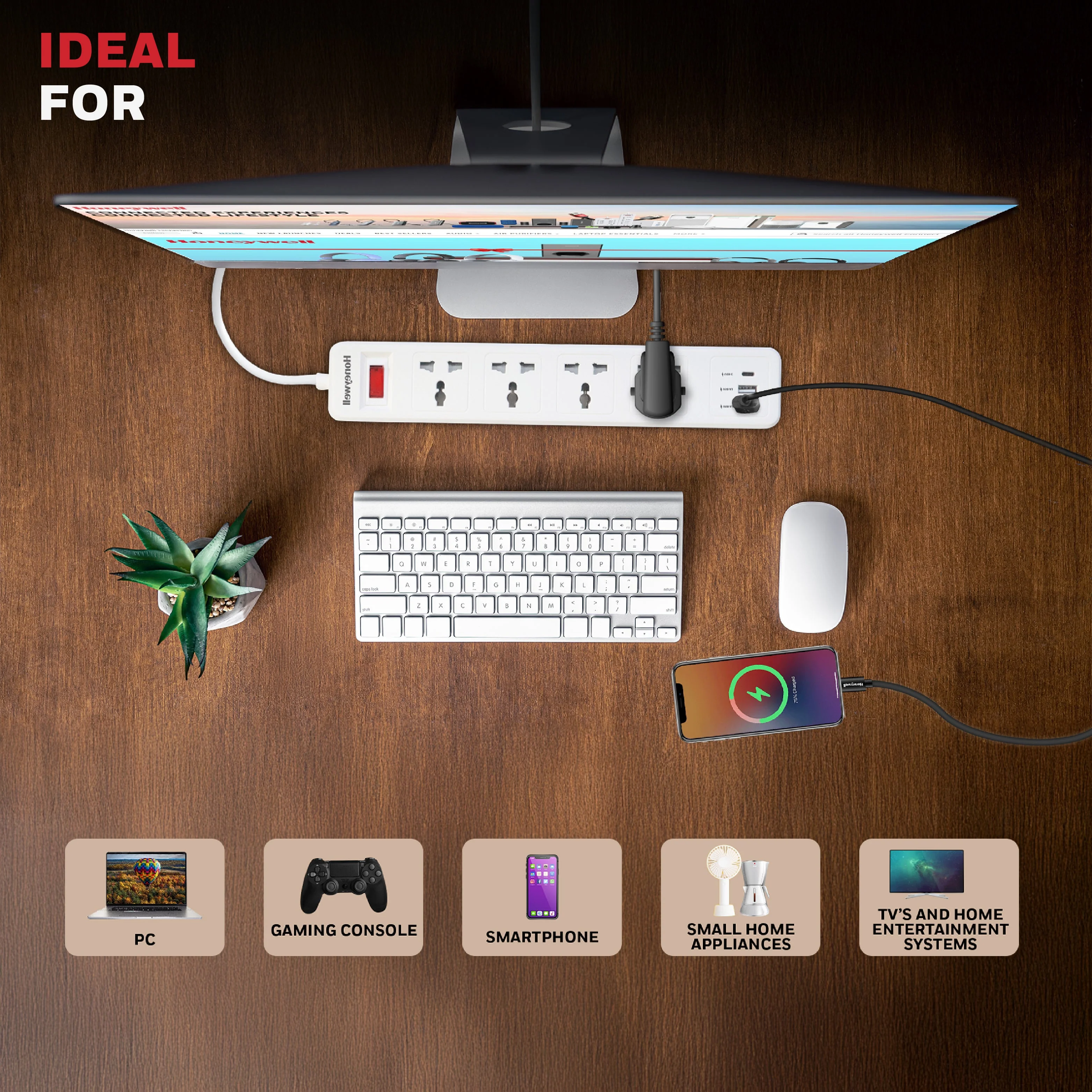 4 OUTLET EXTENSION BOARD WITH 1 TYPE C & 2 USB - Image 6