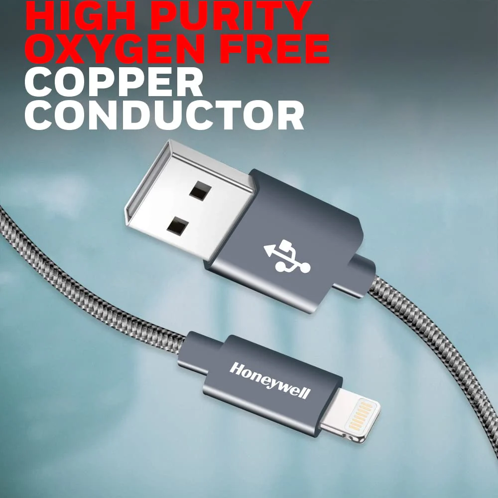 Apple Lightning Sync & Charge Cable 1.2 Mtr (Braided) - Grey - Image 2