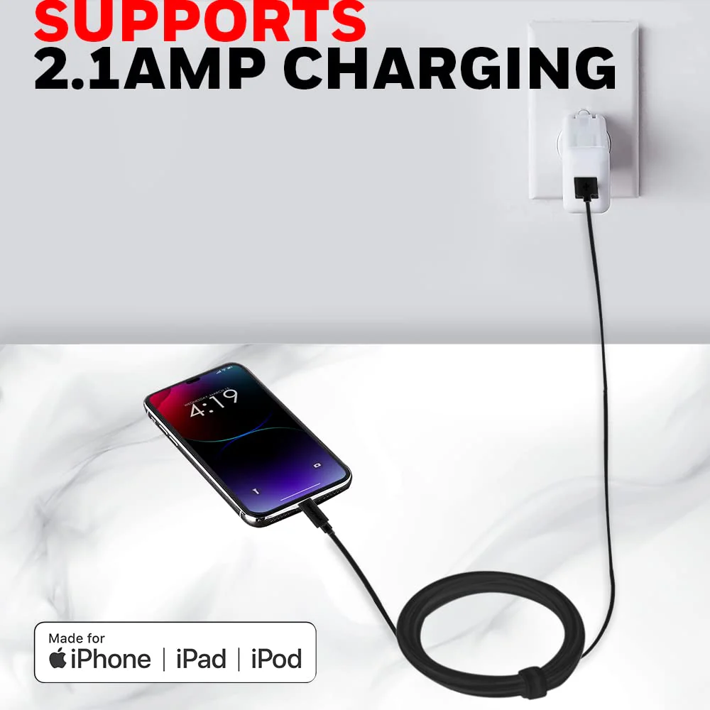 Apple Lightning Sync & Charge Cable 1.8Mtr - Black - Image 7
