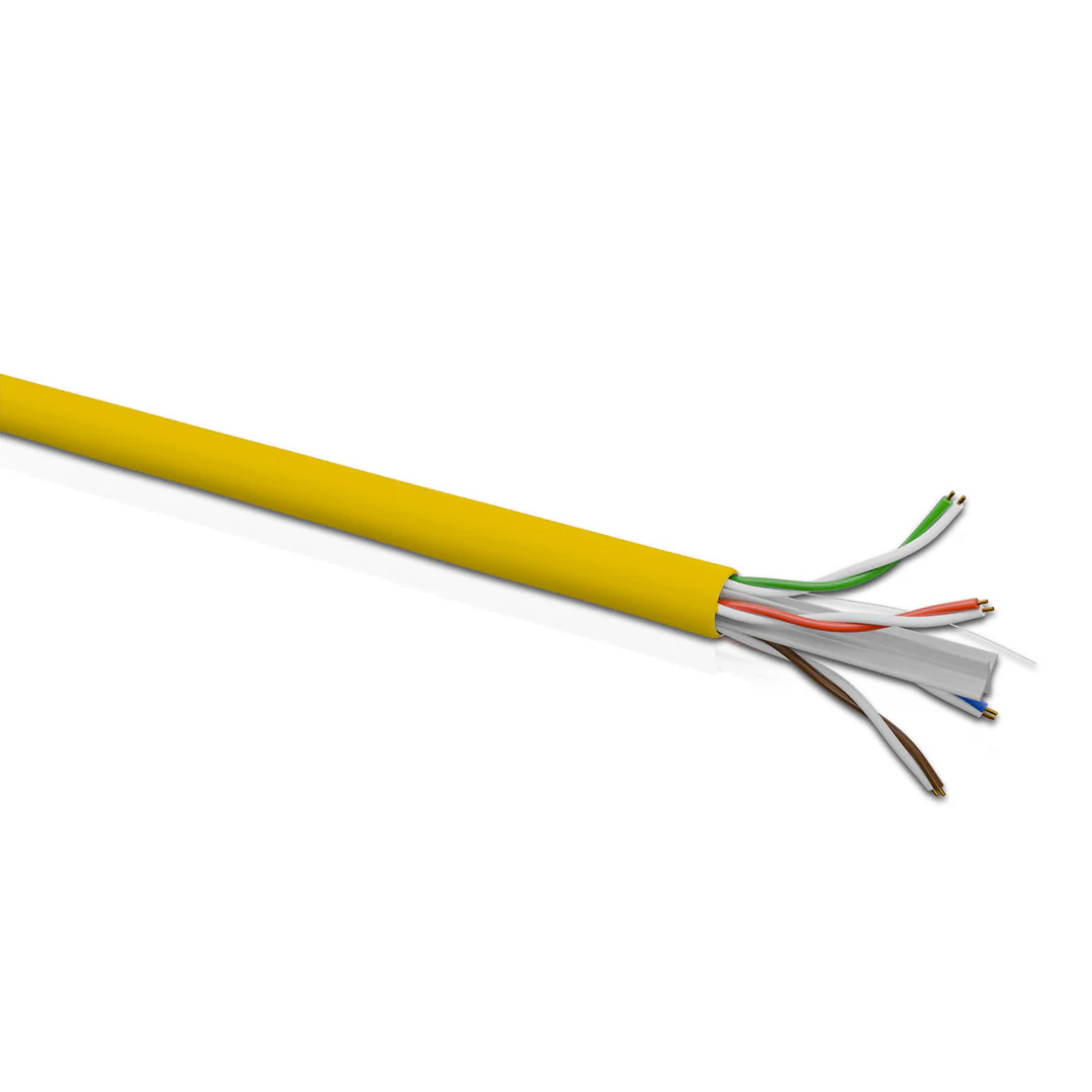Cat 6 UTP 4P Solid Cable 23AWG FRPVC CM Yellow 305 Mtrs - Image 5