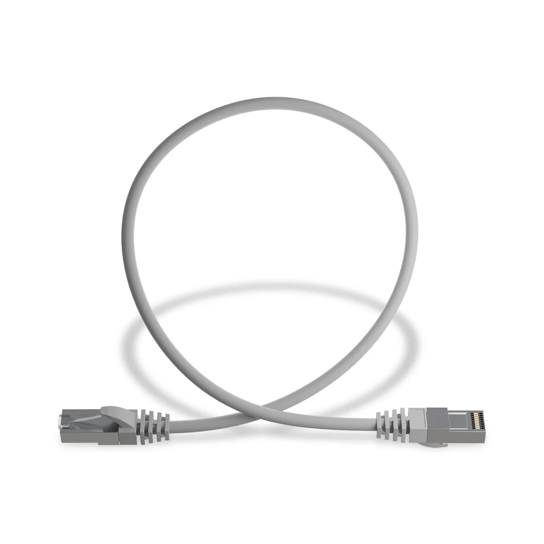 Cat 6A STP Patch Cord LSZH Jacket 1 Meter Grey - Image 4
