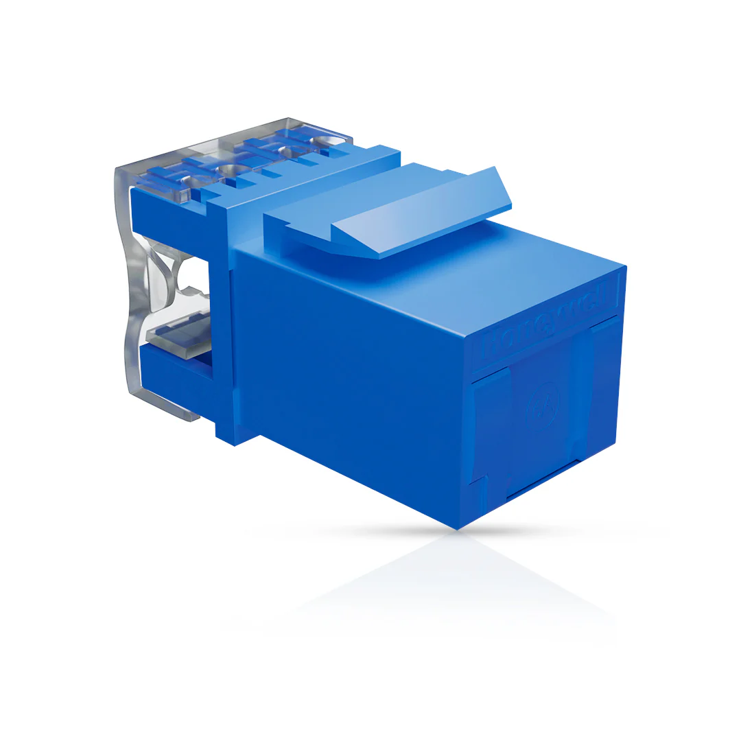 Cat6A UTP Keystone Jack Shuttered BLUE - Image 5
