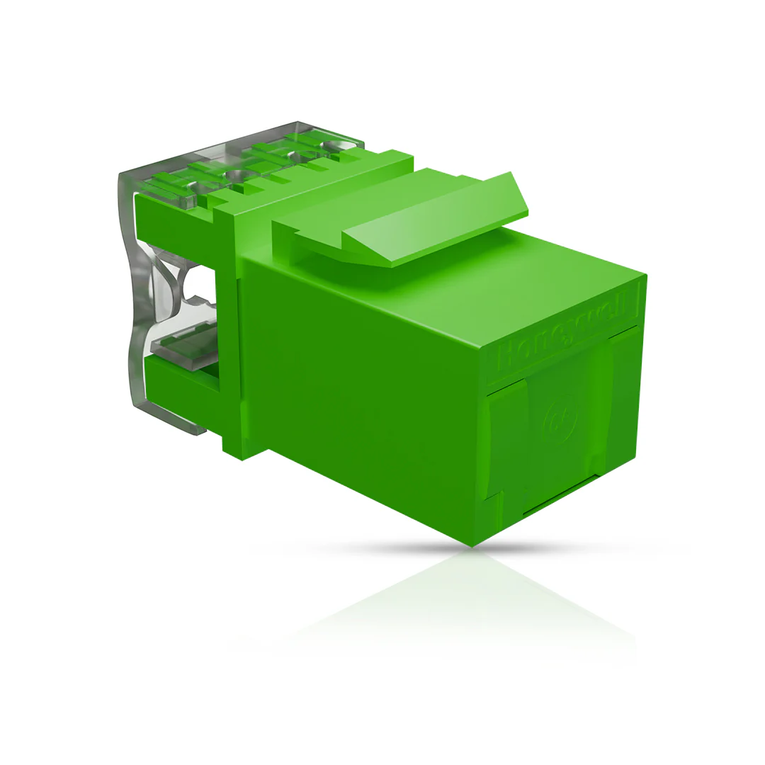 Cat6A UTP Keystone Jack Shuttered GREEN - Image 5