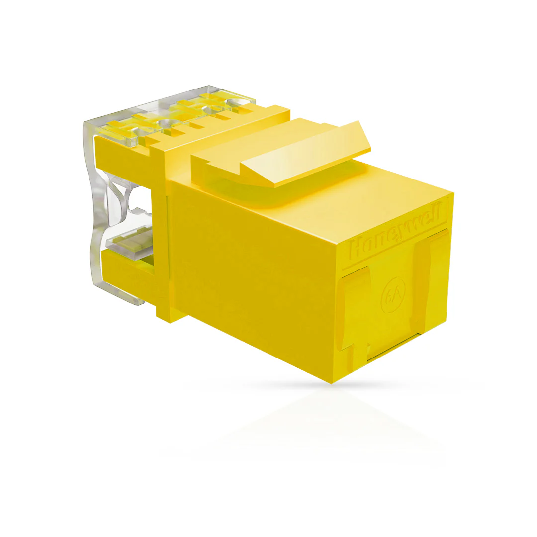 Cat6A UTP Keystone Jack Shuttered YELLOW - Image 5