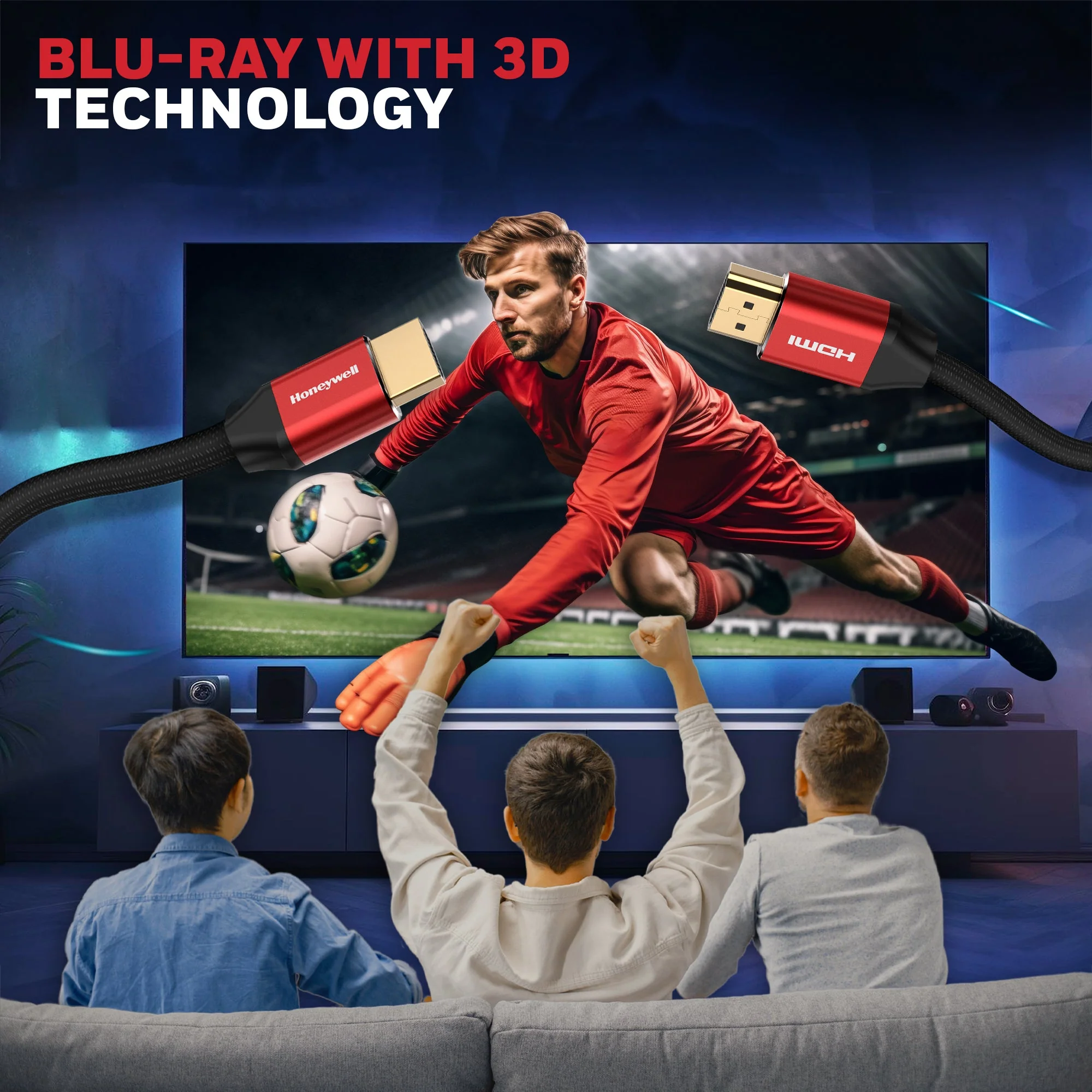 HDMI 1Mtr with Ethernet - 2.1 Compliant - Image 5