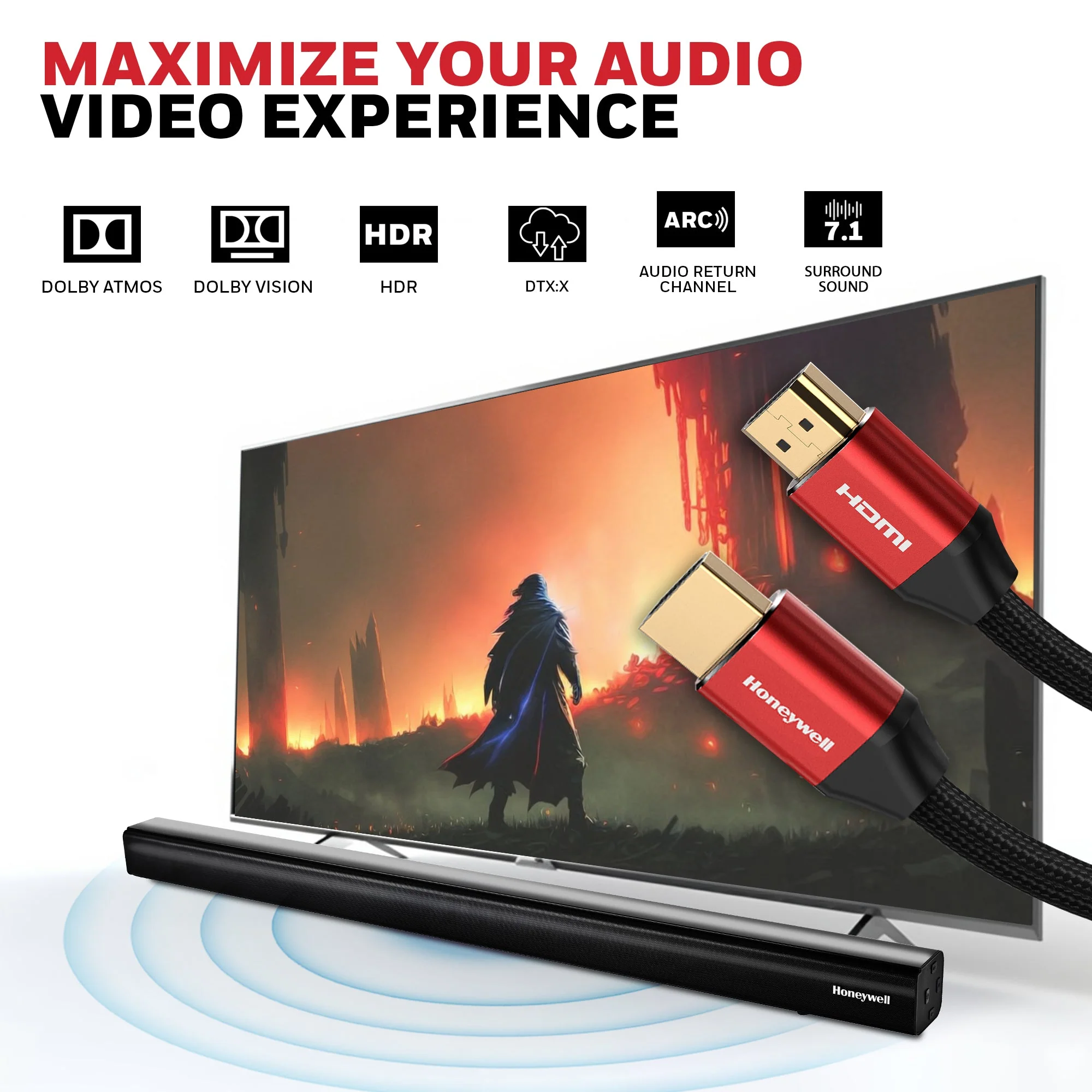 HDMI 2Mtr with Ethernet - 2.1 Compliant - Image 4
