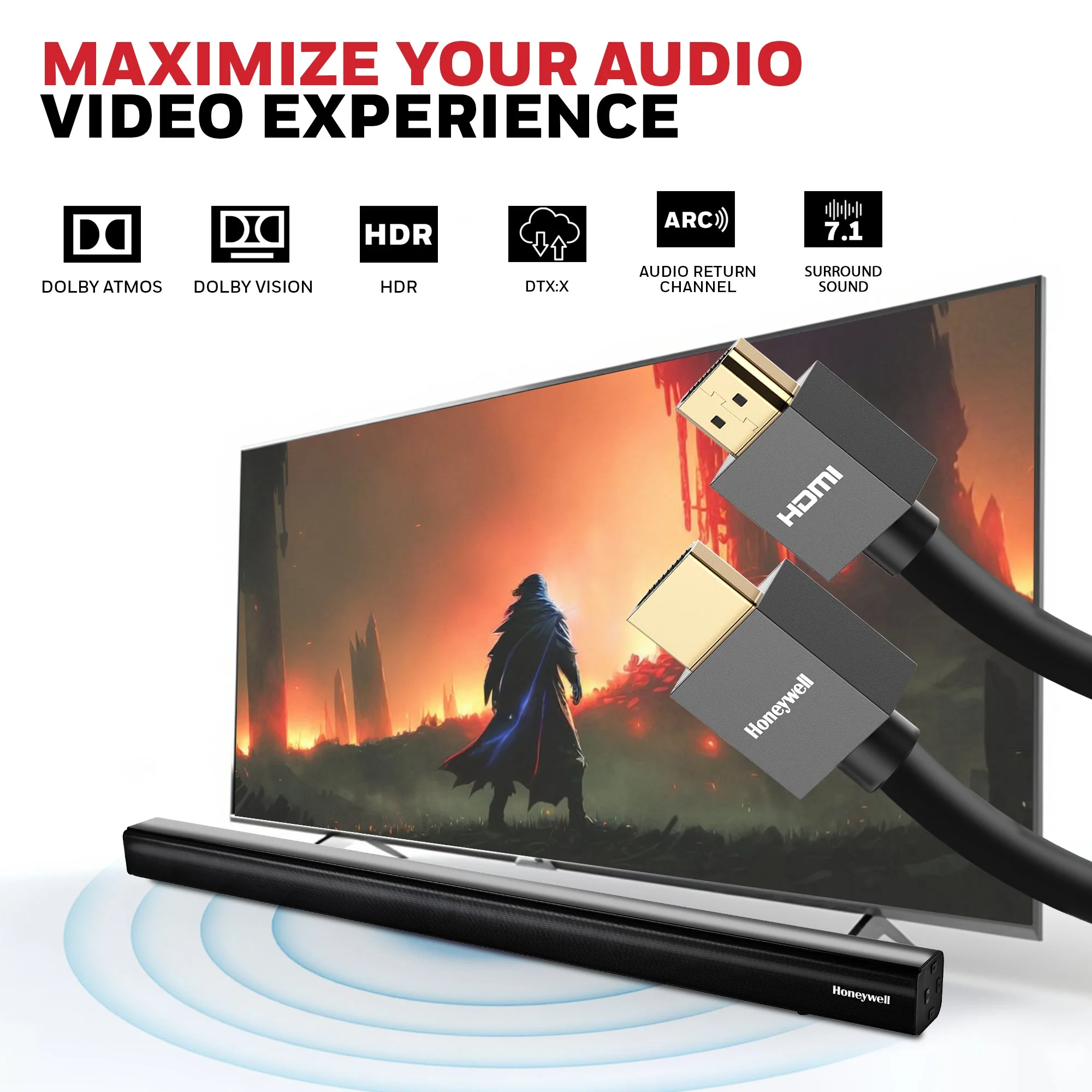 HDMI 3 Mtr with Ethernet - 2.0 Compliant Slim - Image 4