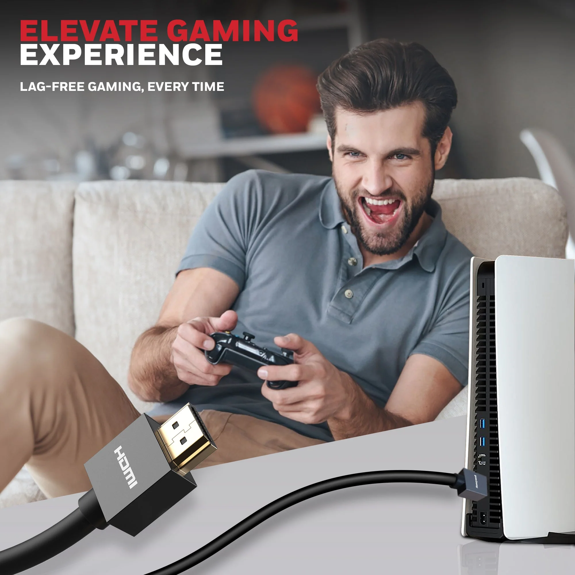 HDMI 3 Mtr with Ethernet - 2.0 Compliant Slim - Image 7