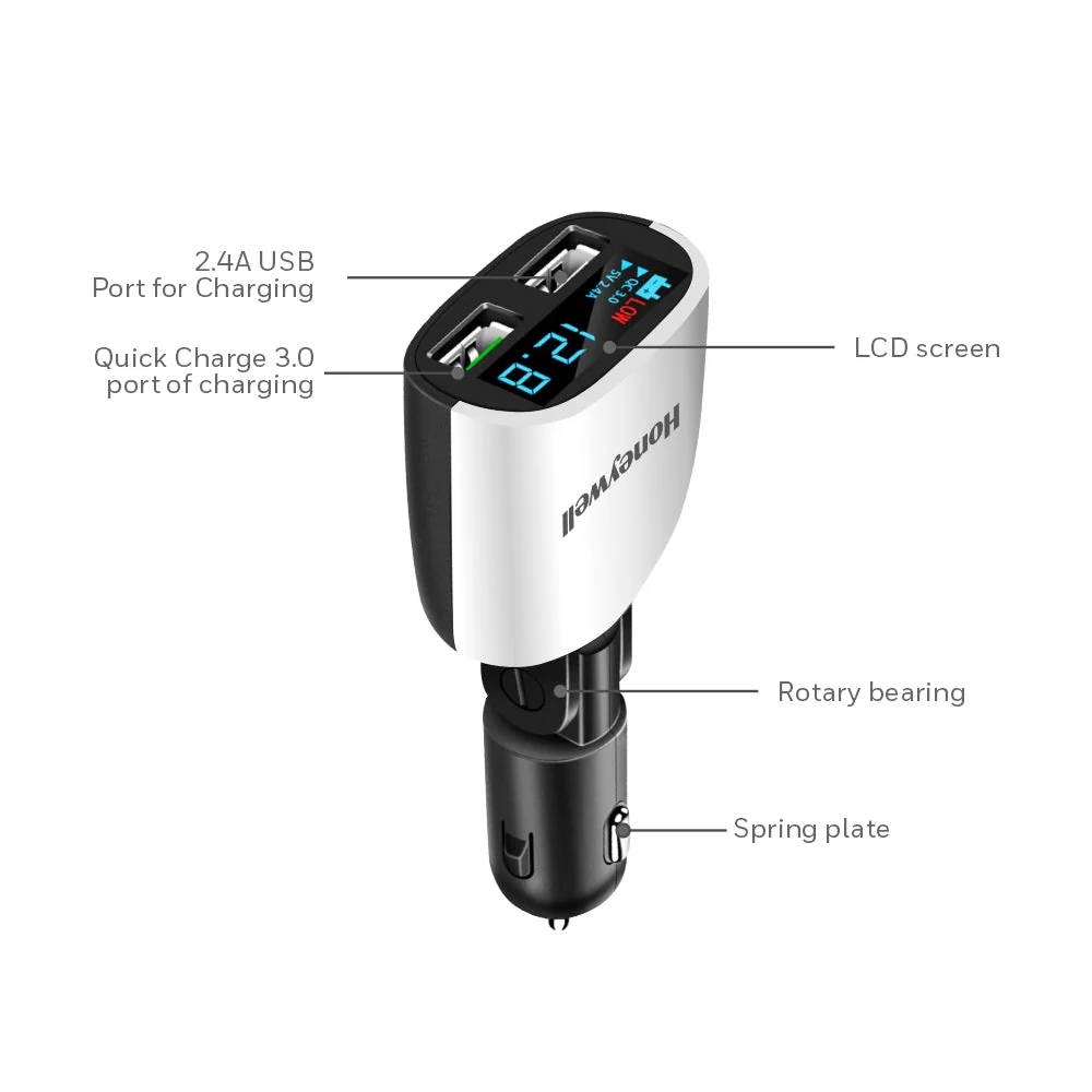 Micro CLA LED Charger w/o cable QC 3.0 + 2.4 Amp 2 x USB - Image 2