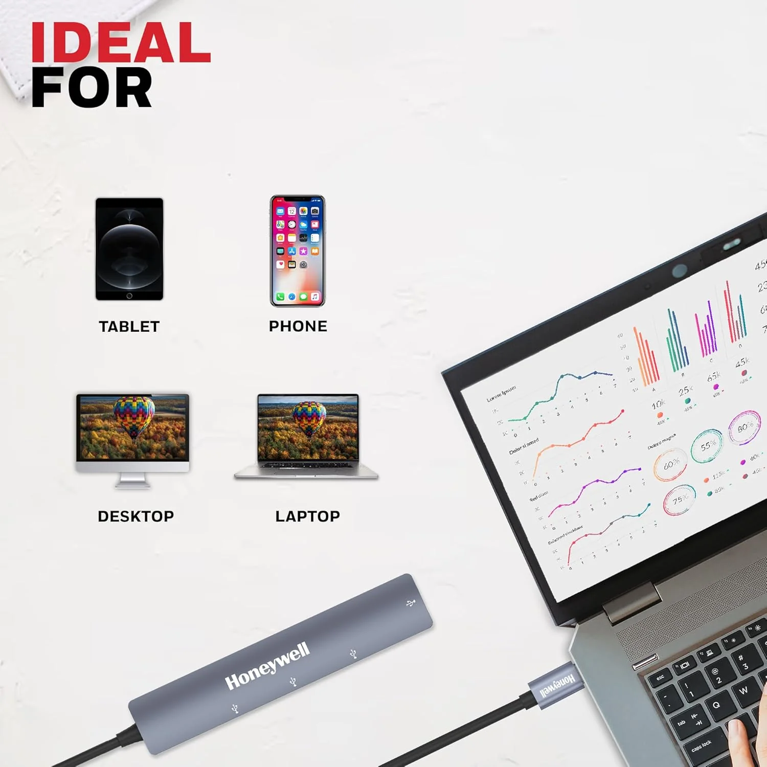 Momentum Type C to 4 Port USB Hub - Image 3