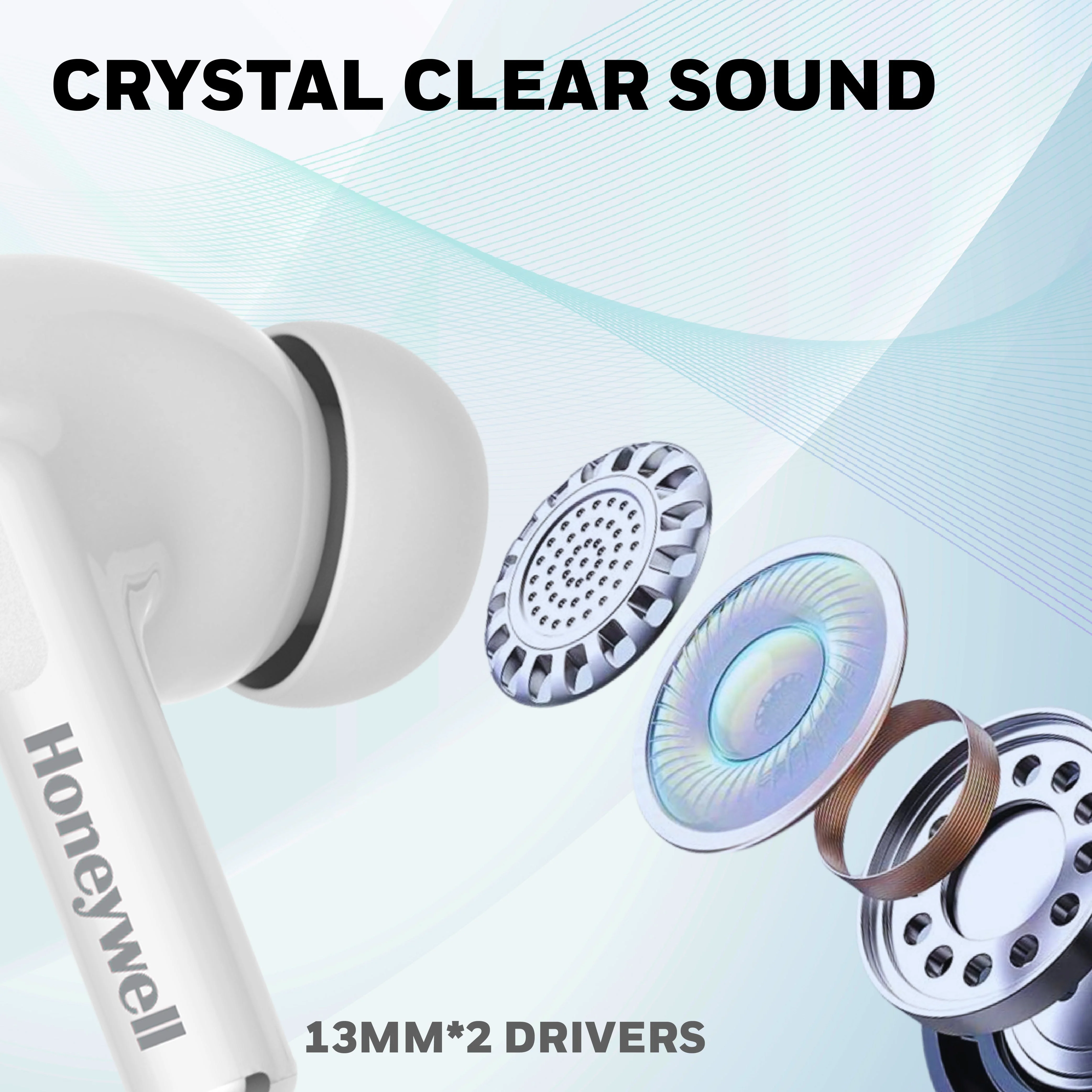 Moxie V1200 Truly Wireless Earbuds-White - Image 4