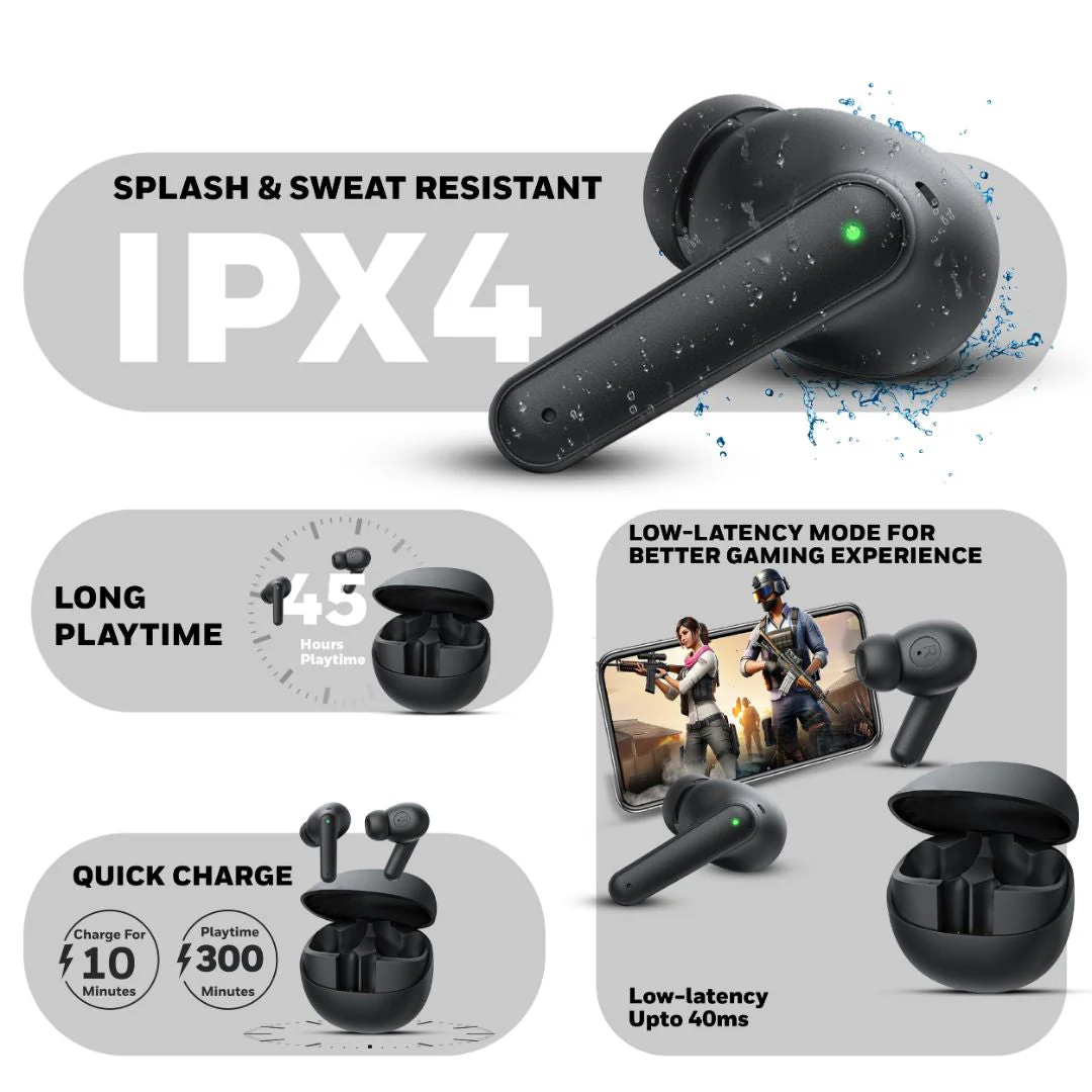 Moxie V1400 Truly Wireless Earbuds-Black - Image 10
