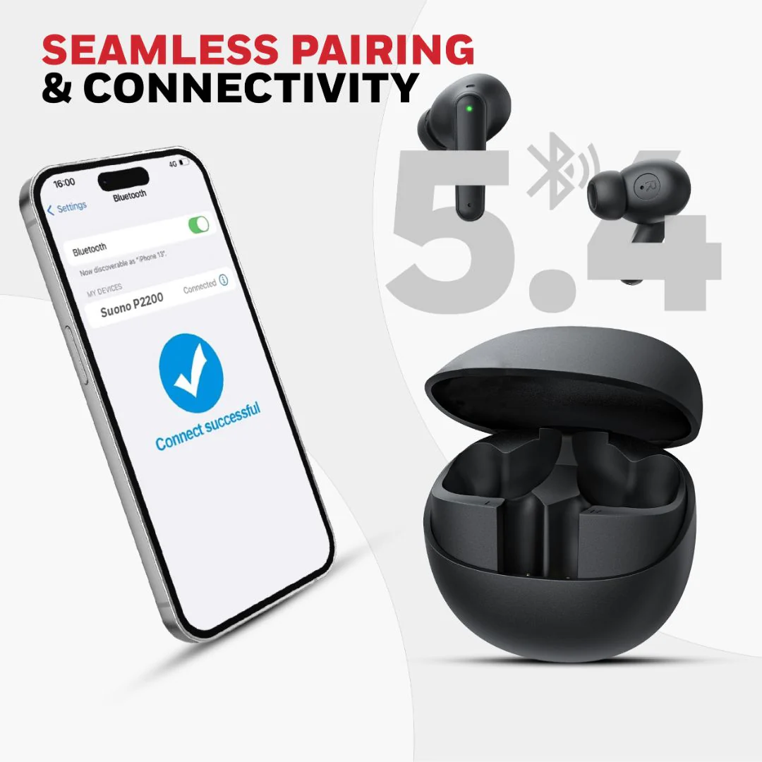 Moxie V1400 Truly Wireless Earbuds-Black - Image 8
