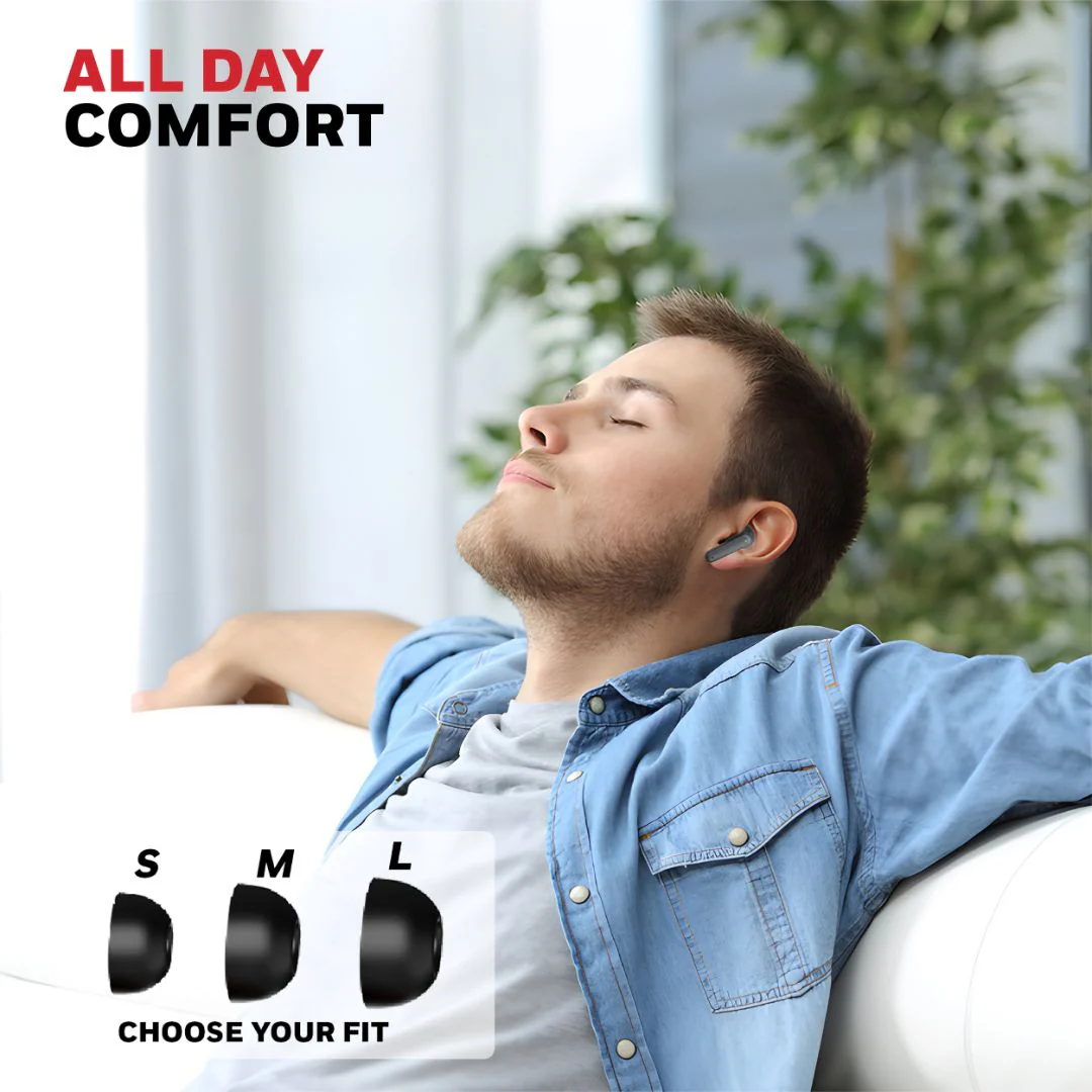 Moxie V1400 Truly Wireless Earbuds-Black - Image 9