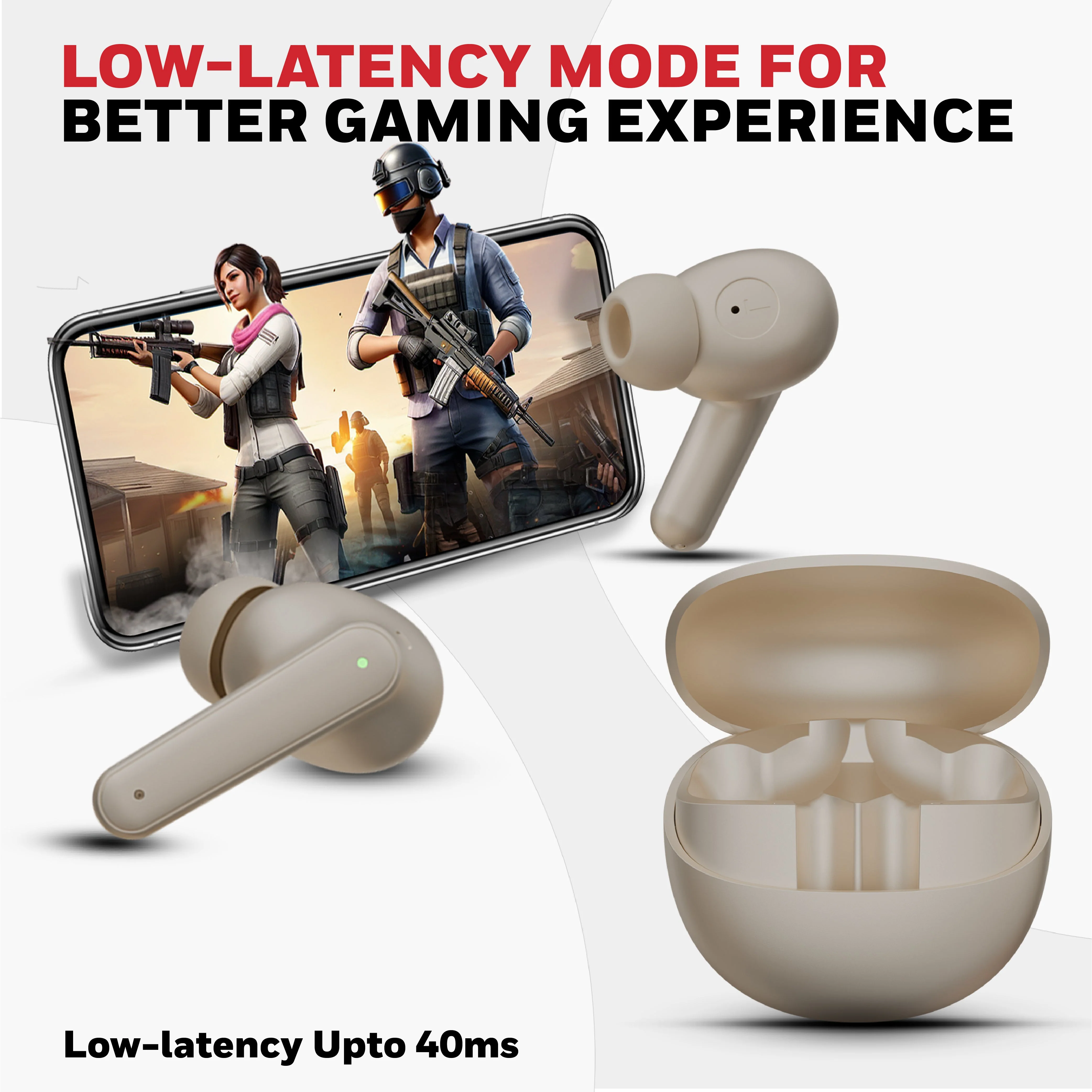 Moxie V1400 Truly Wireless Earbuds-Camel - Image 10