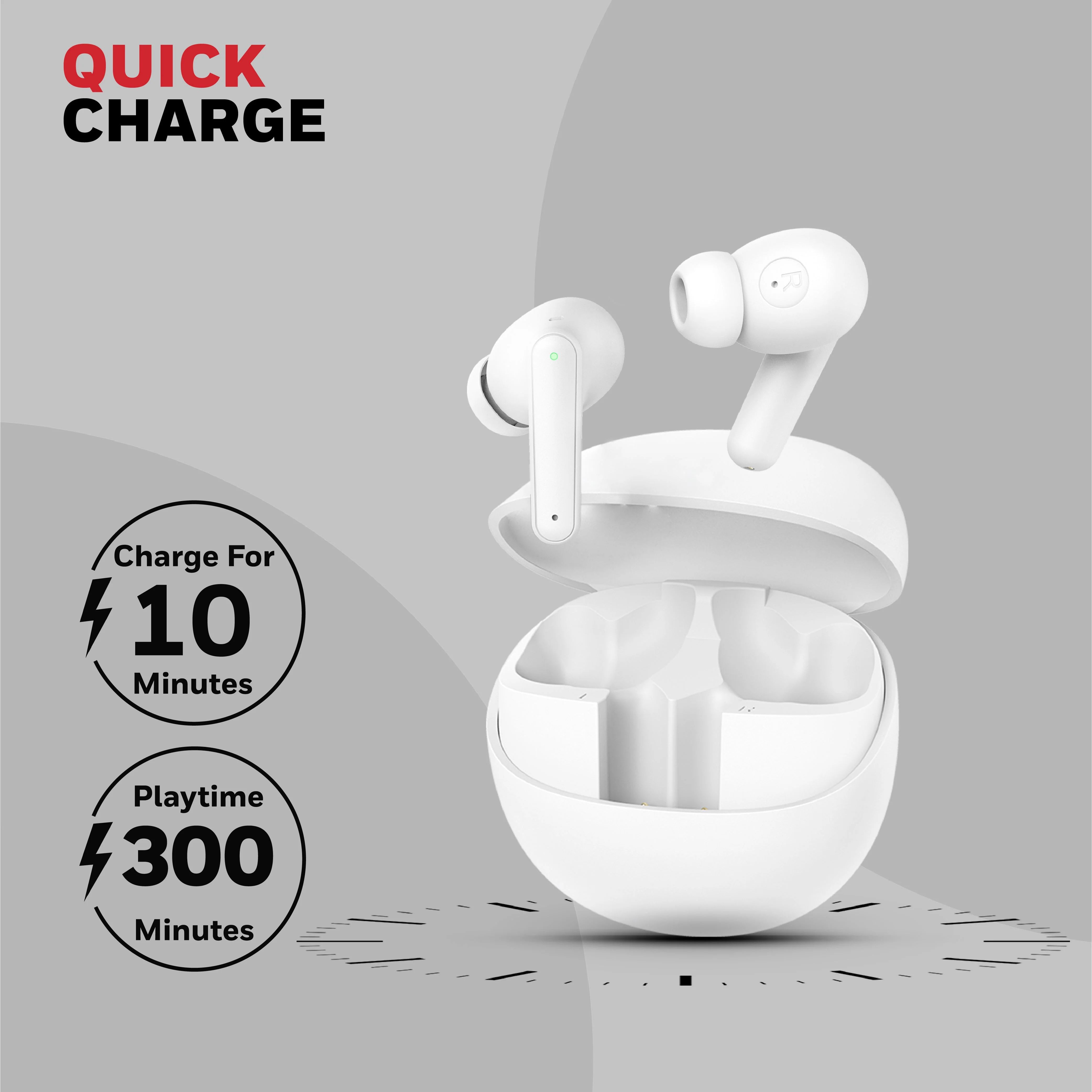 Moxie V1400 Truly Wireless Earbuds-White - Image 11