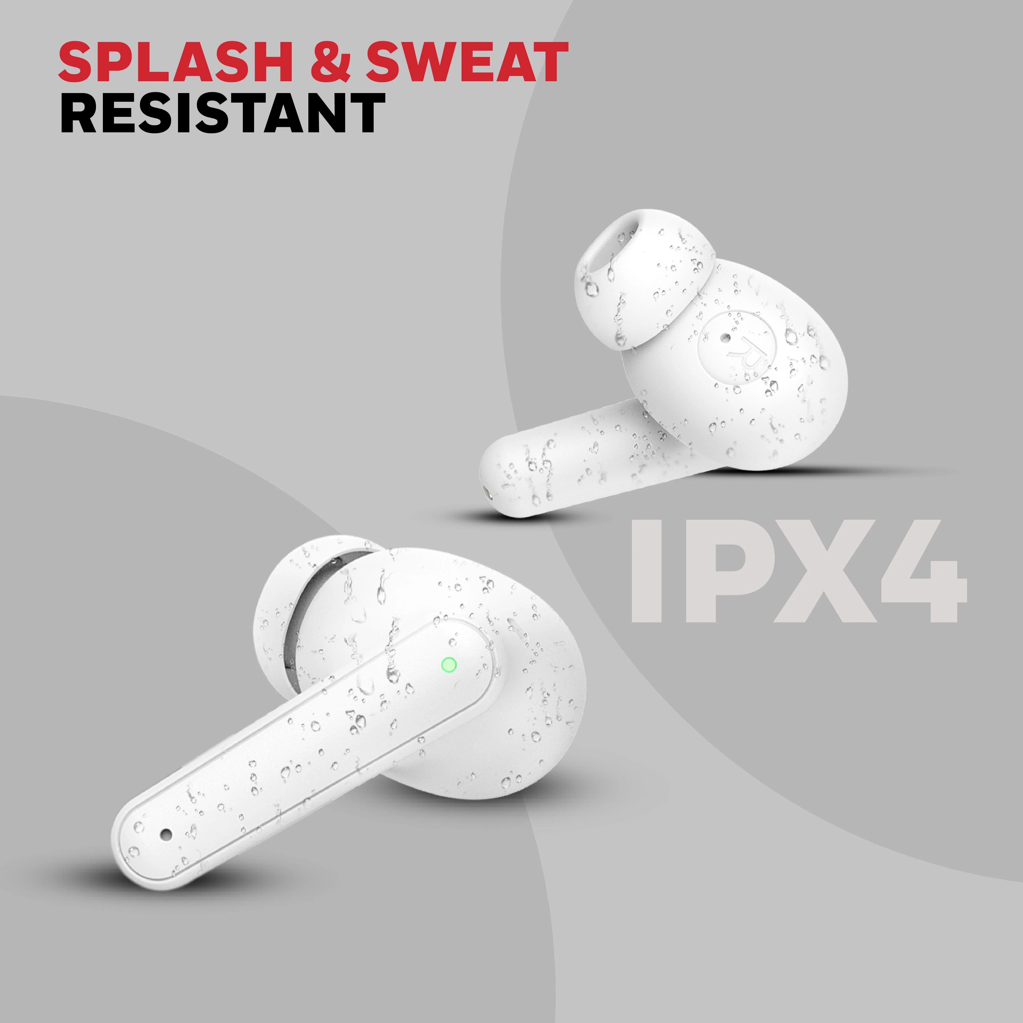 Moxie V1400 Truly Wireless Earbuds-White - Image 9