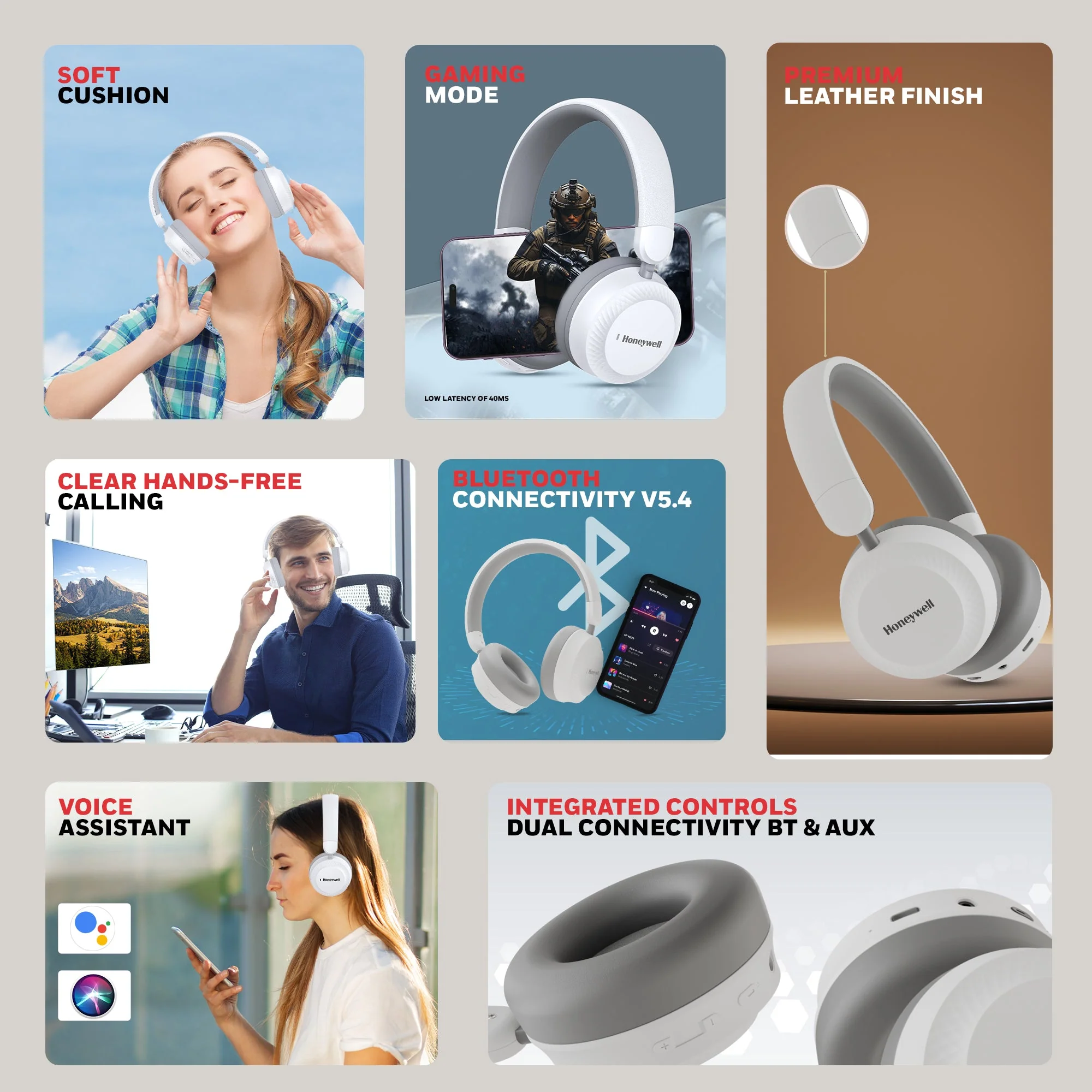 Moxie V20 Bluetooth Headphone-White - Image 2