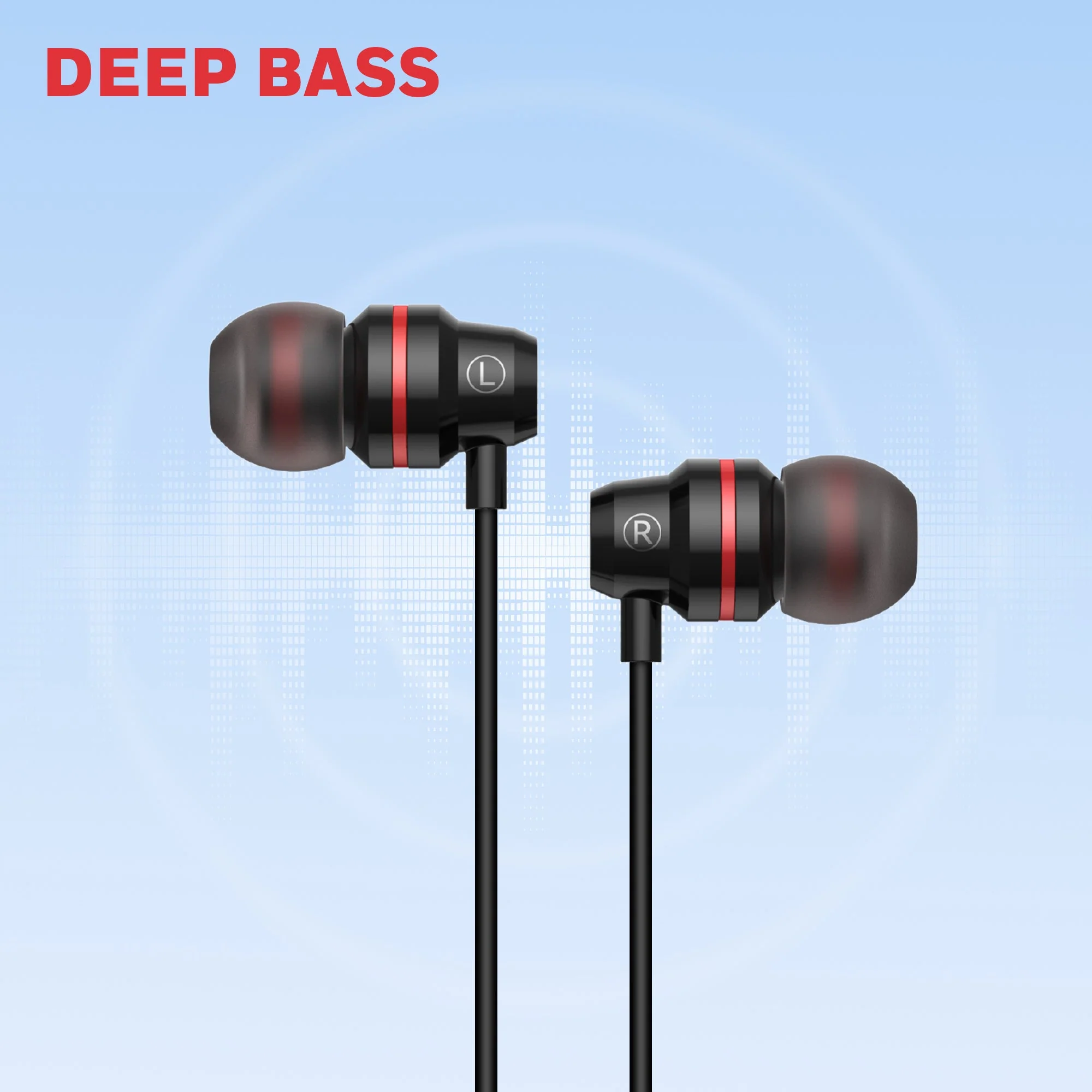 Moxie V50 Wired Earphone- Black - Image 2
