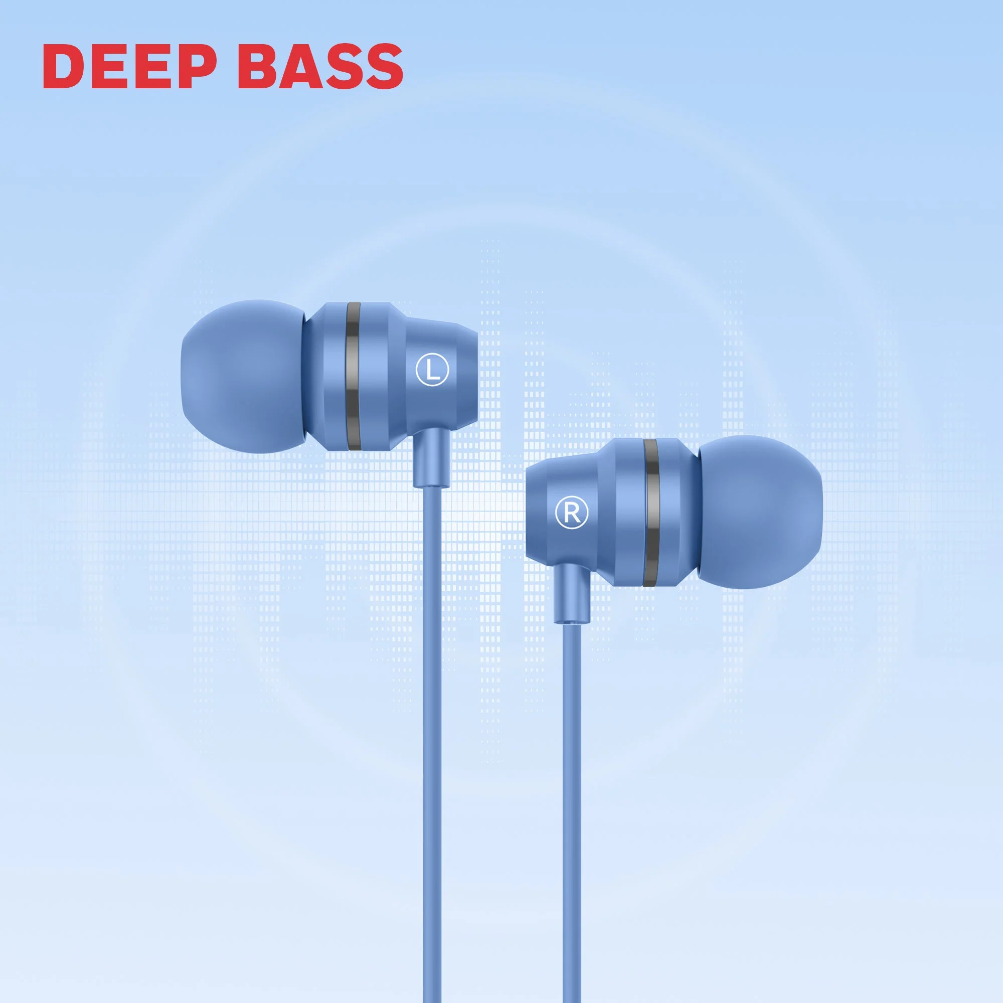 Moxie V50 Wired Earphones-Blue - Image 5