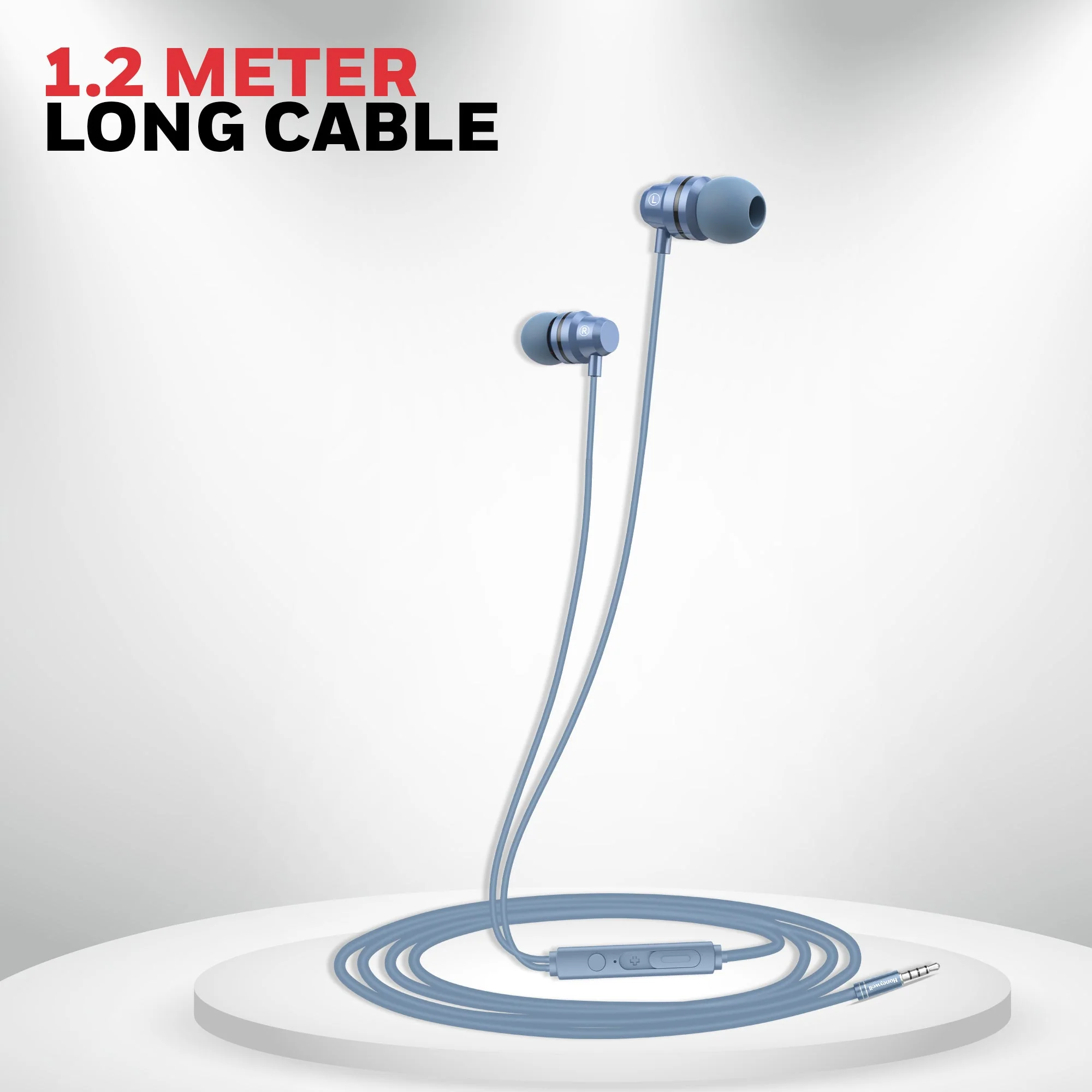 Moxie V50 Wired Earphones-Blue - Image 7