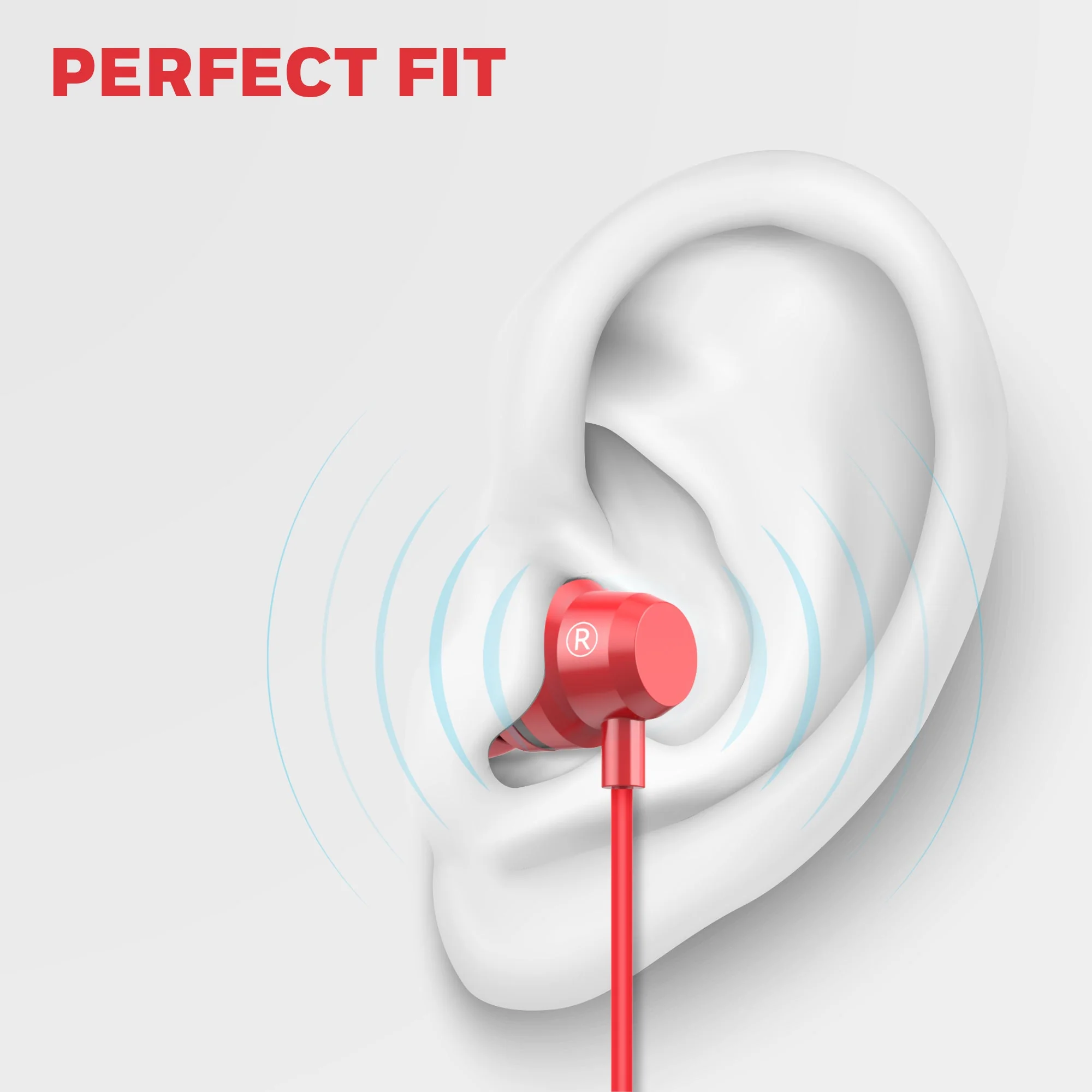 Moxie V50 Wired Earphones-Red - Image 3