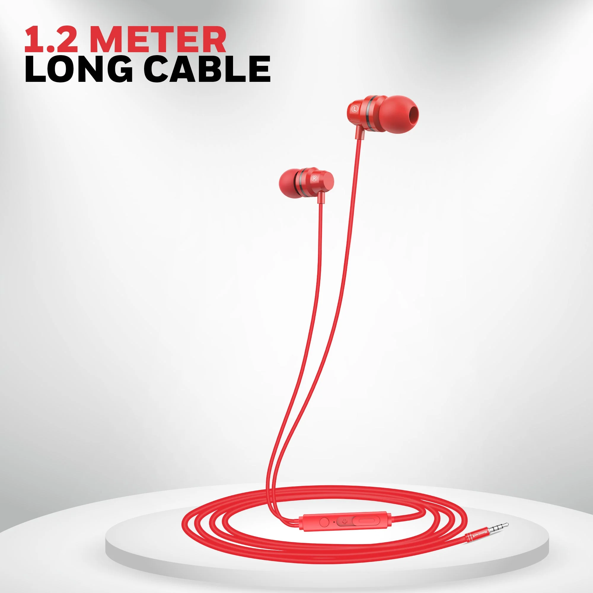 Moxie V50 Wired Earphones-Red - Image 7