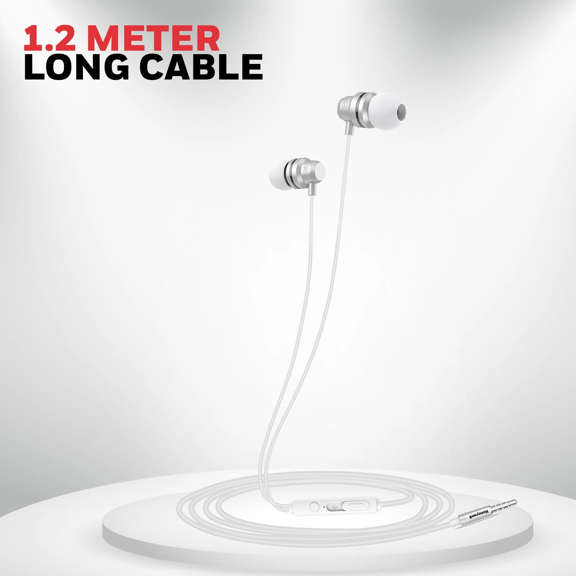 Moxie V50 Wired Earphones-White - Image 2