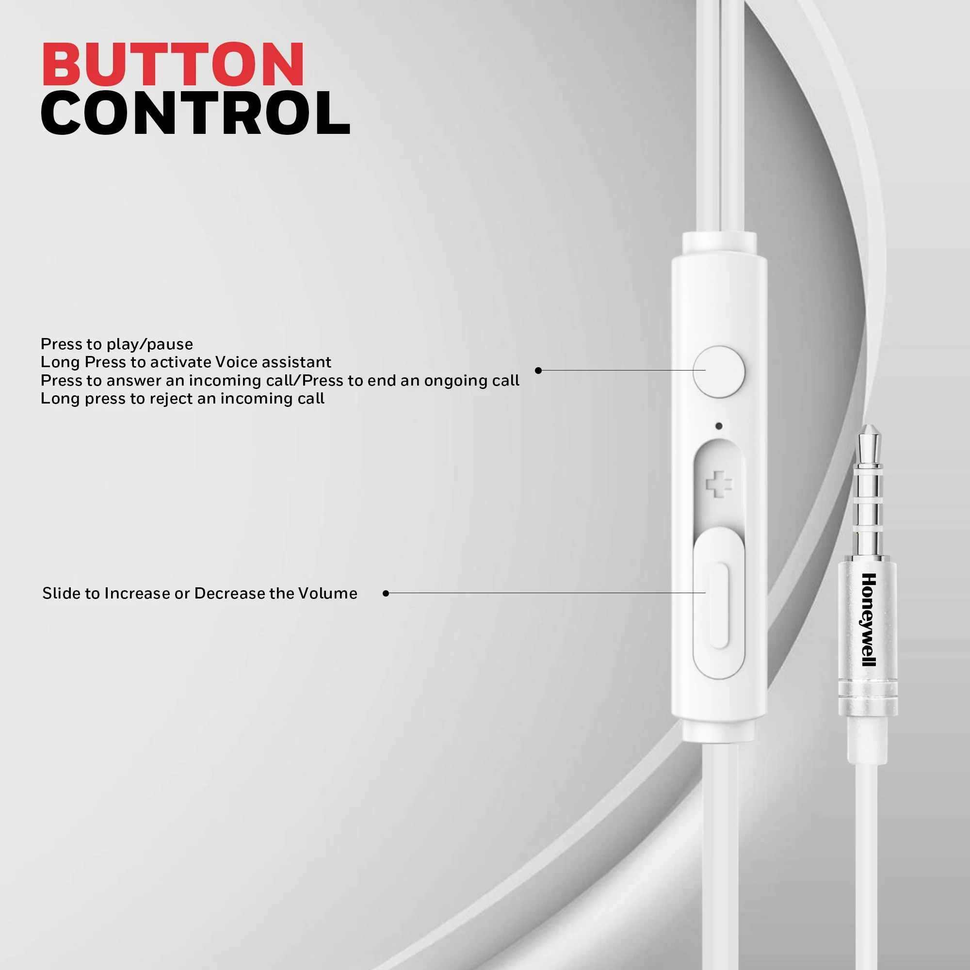 Moxie V50 Wired Earphones-White - Image 3