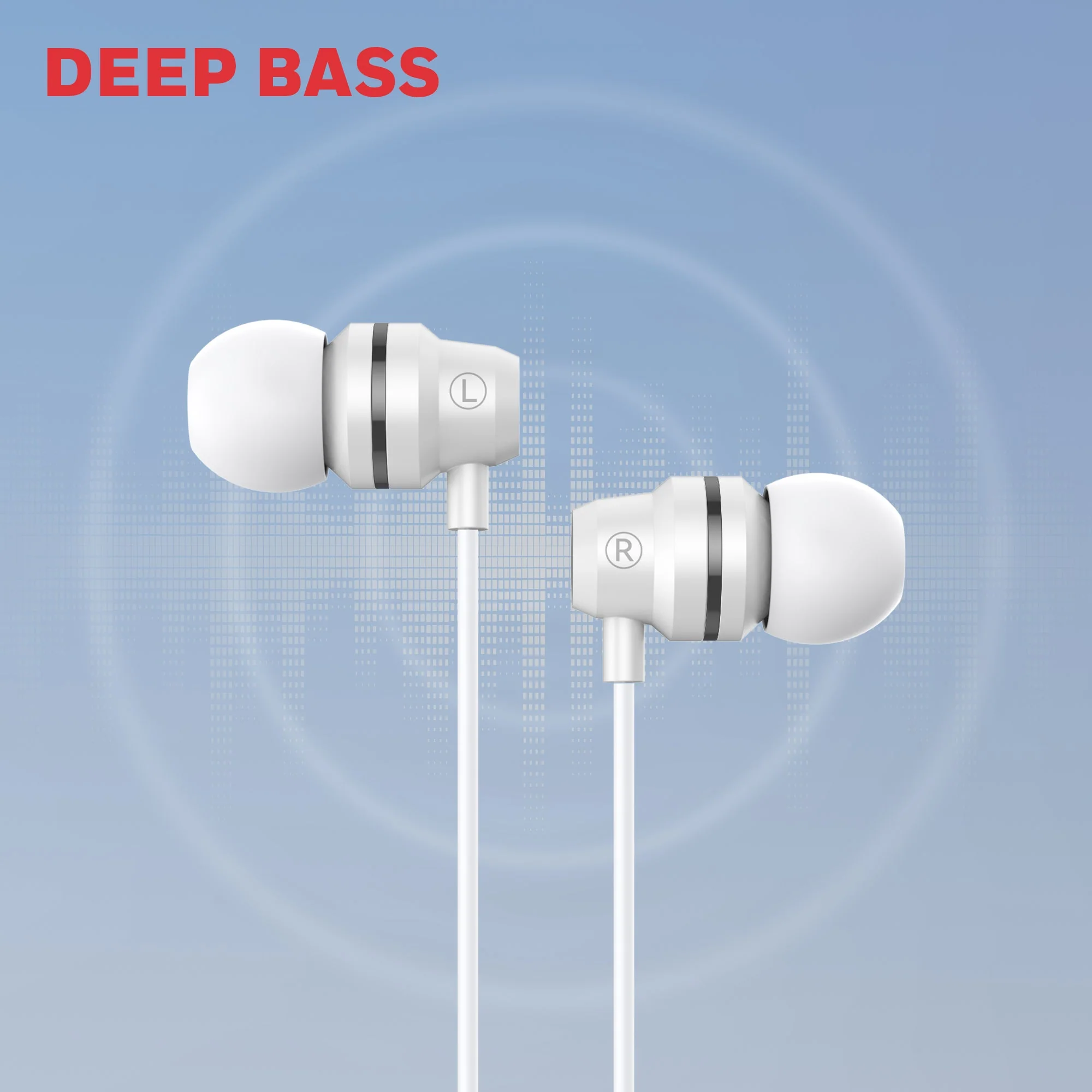 Moxie V50 Wired Earphones-White - Image 6