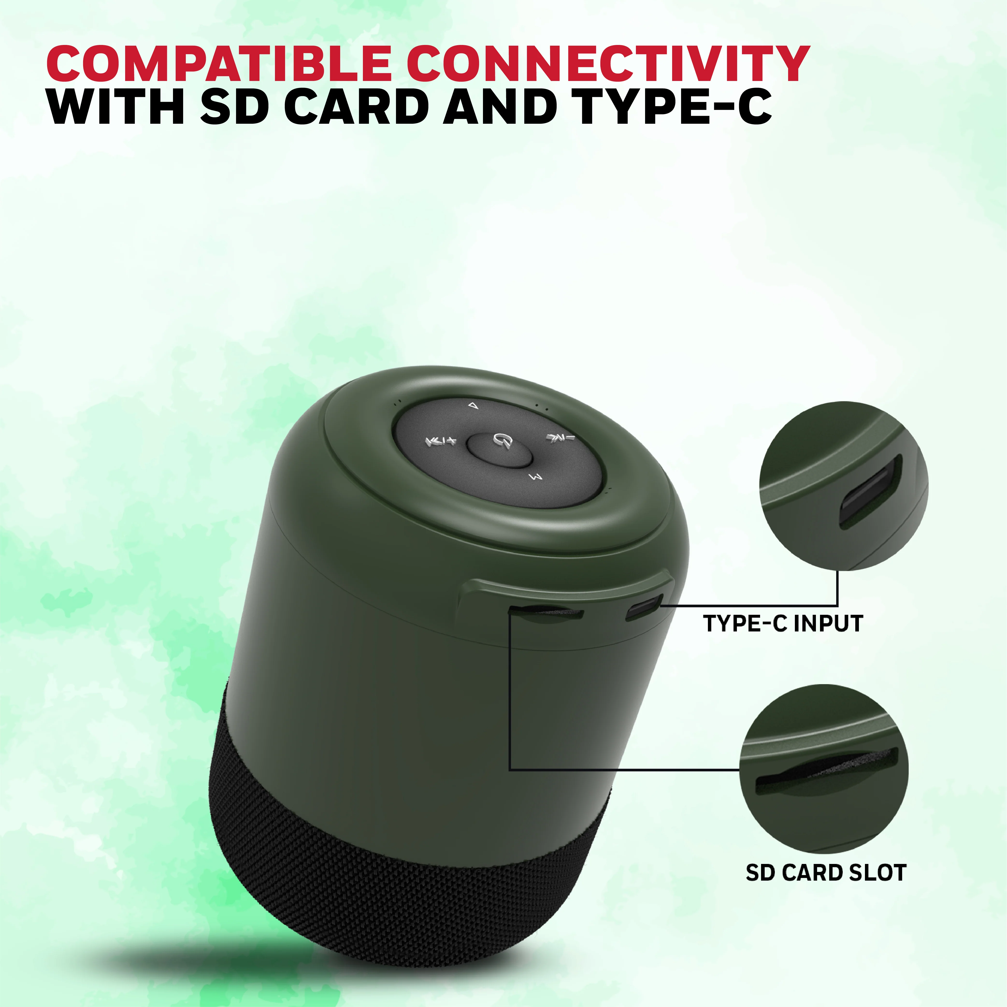 Moxie V200 Bluetooth Speaker - Olive Green - Image 9
