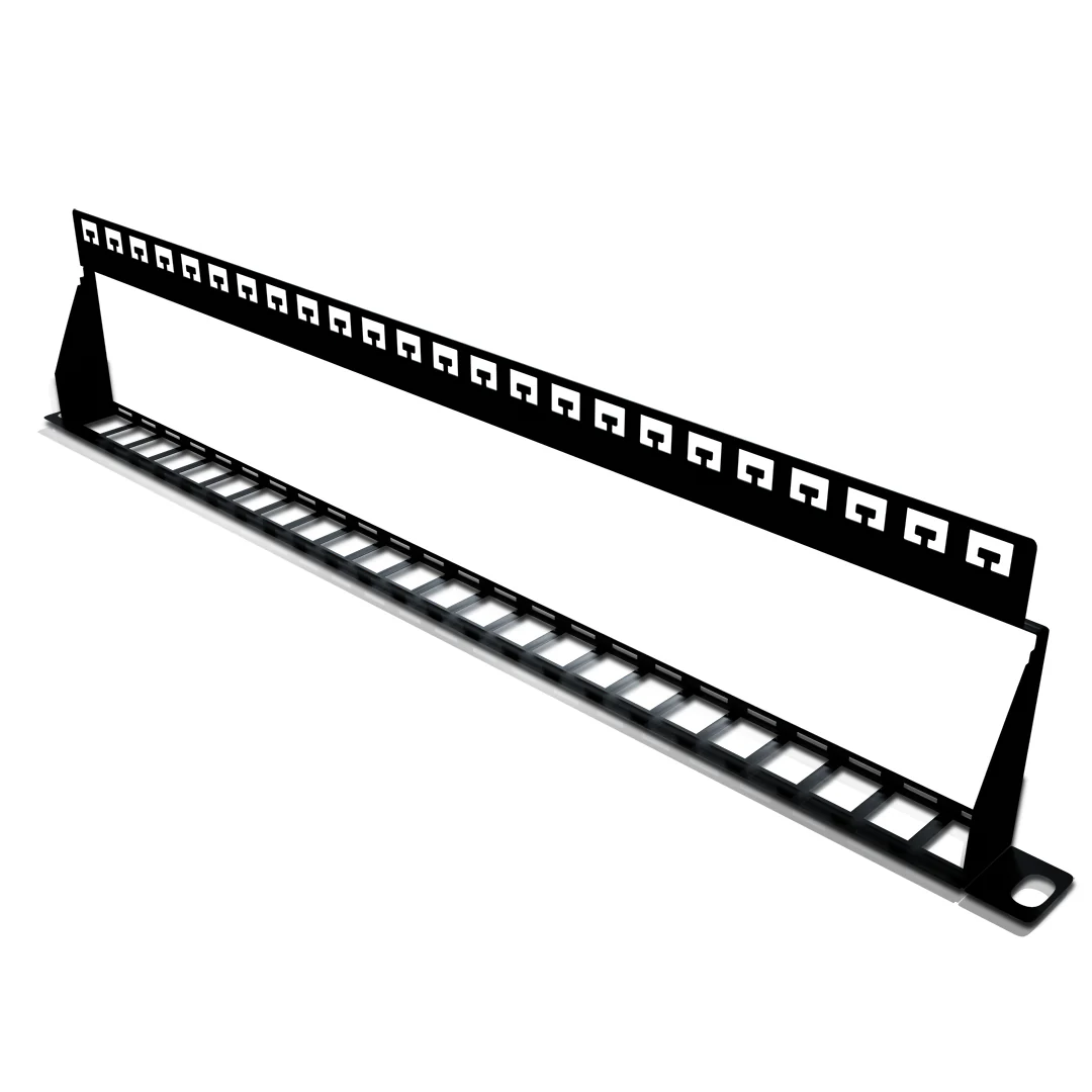 Slim Patch Panel, 0.5U, UTP Keystone, Unloaded, 24 Port - Image 4