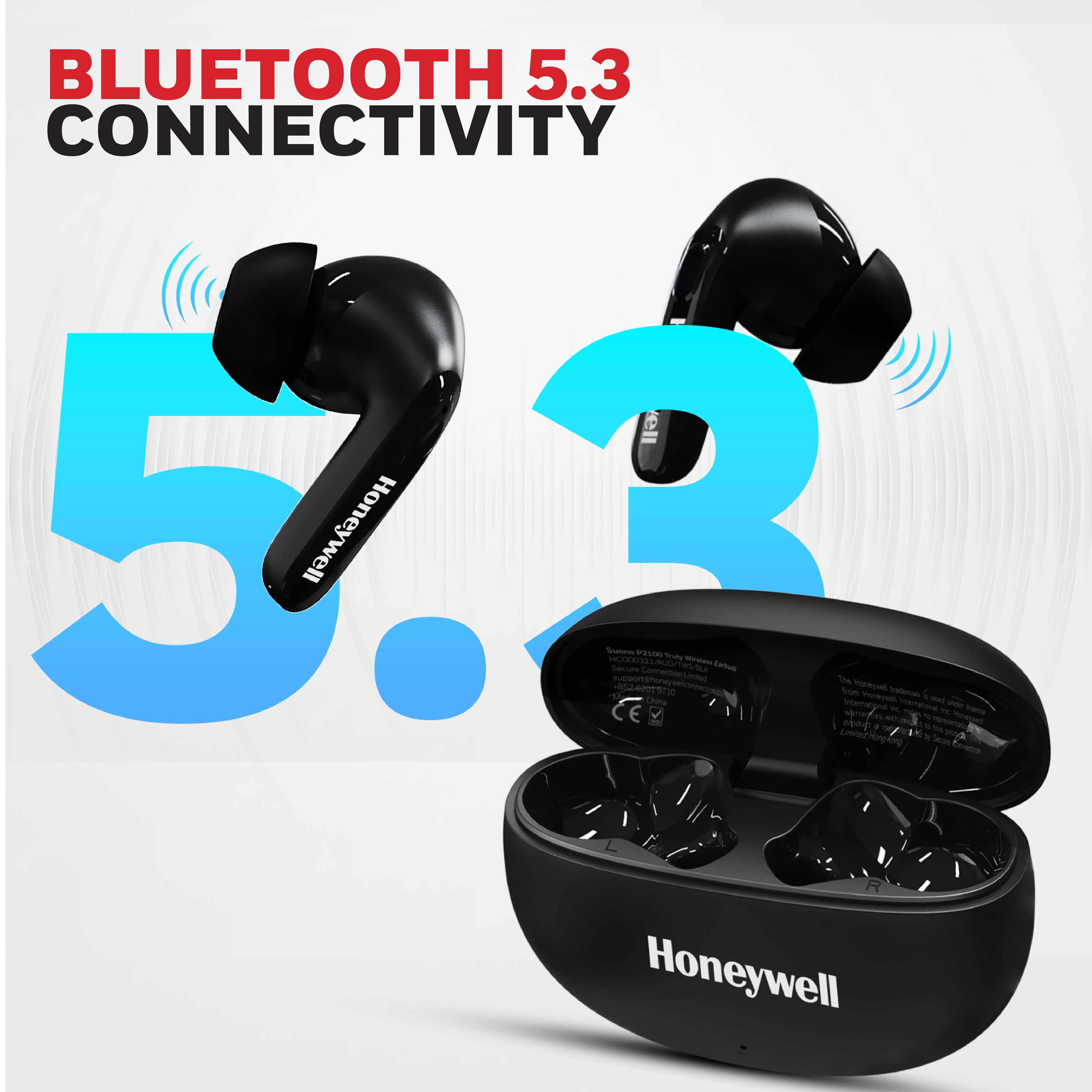 Suono P2100 Truly Wireless Earbuds-Black - Image 4