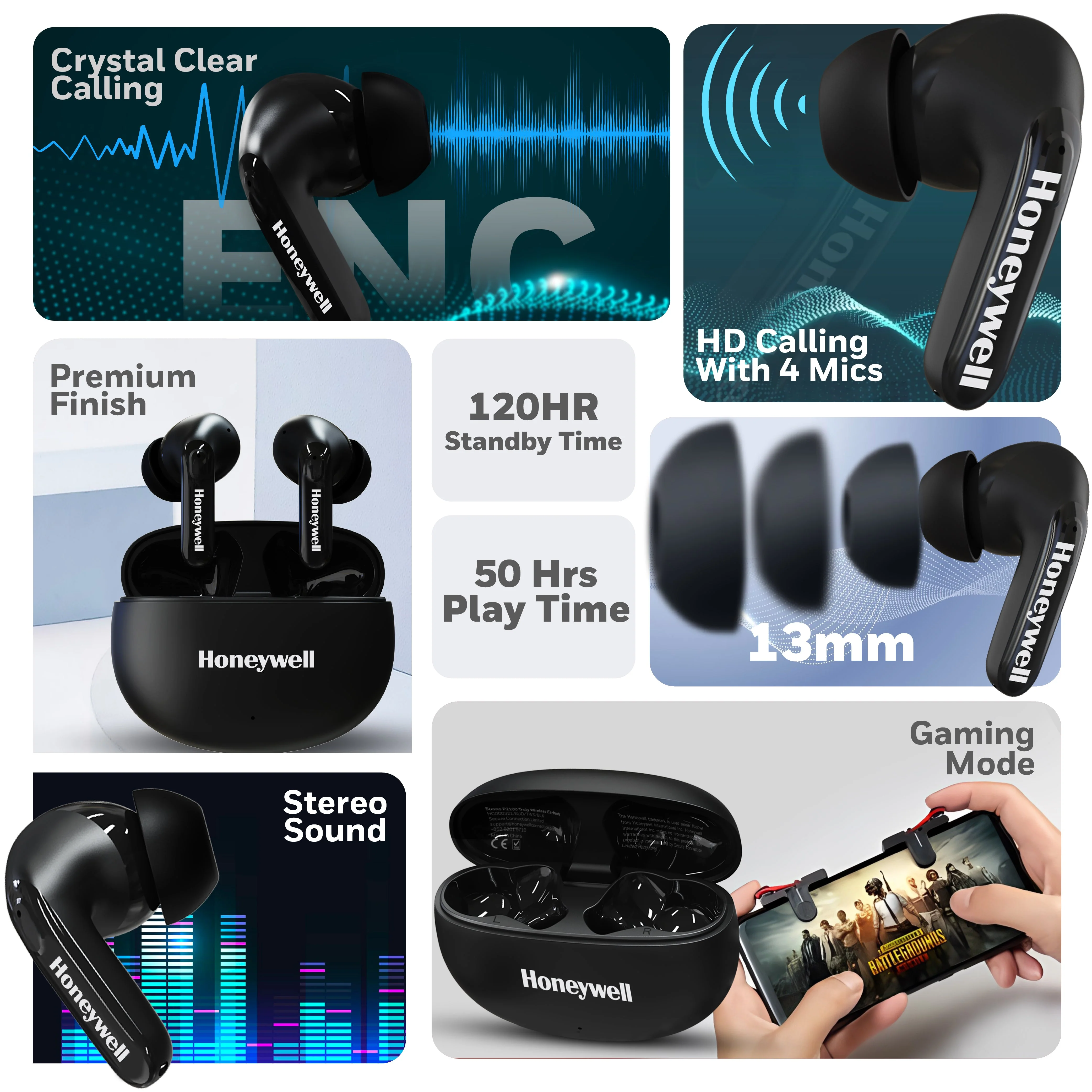 Suono P2100 Truly Wireless Earbuds-Black - Image 6