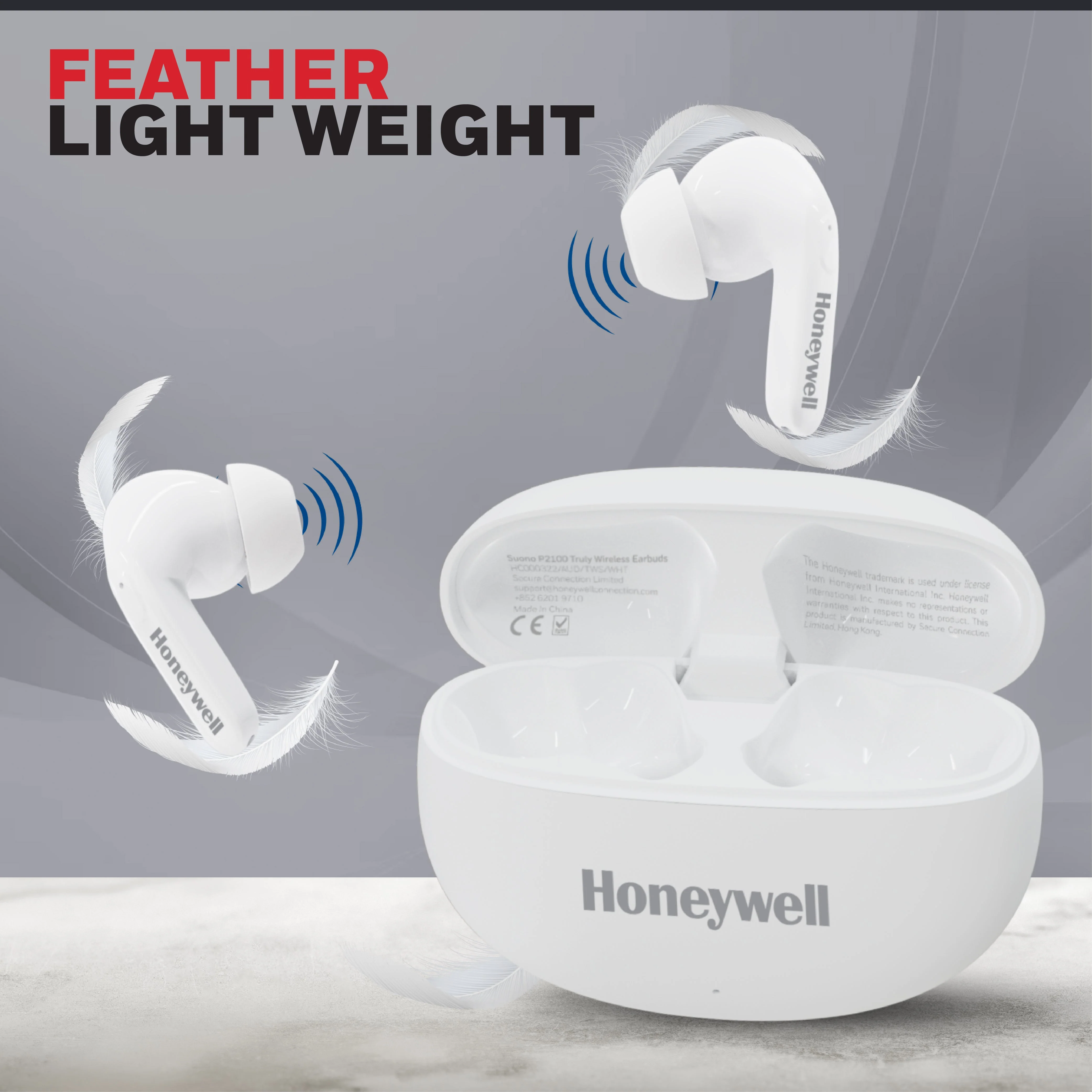 Suono P2100 Truly Wireless Earbuds-White - Image 7