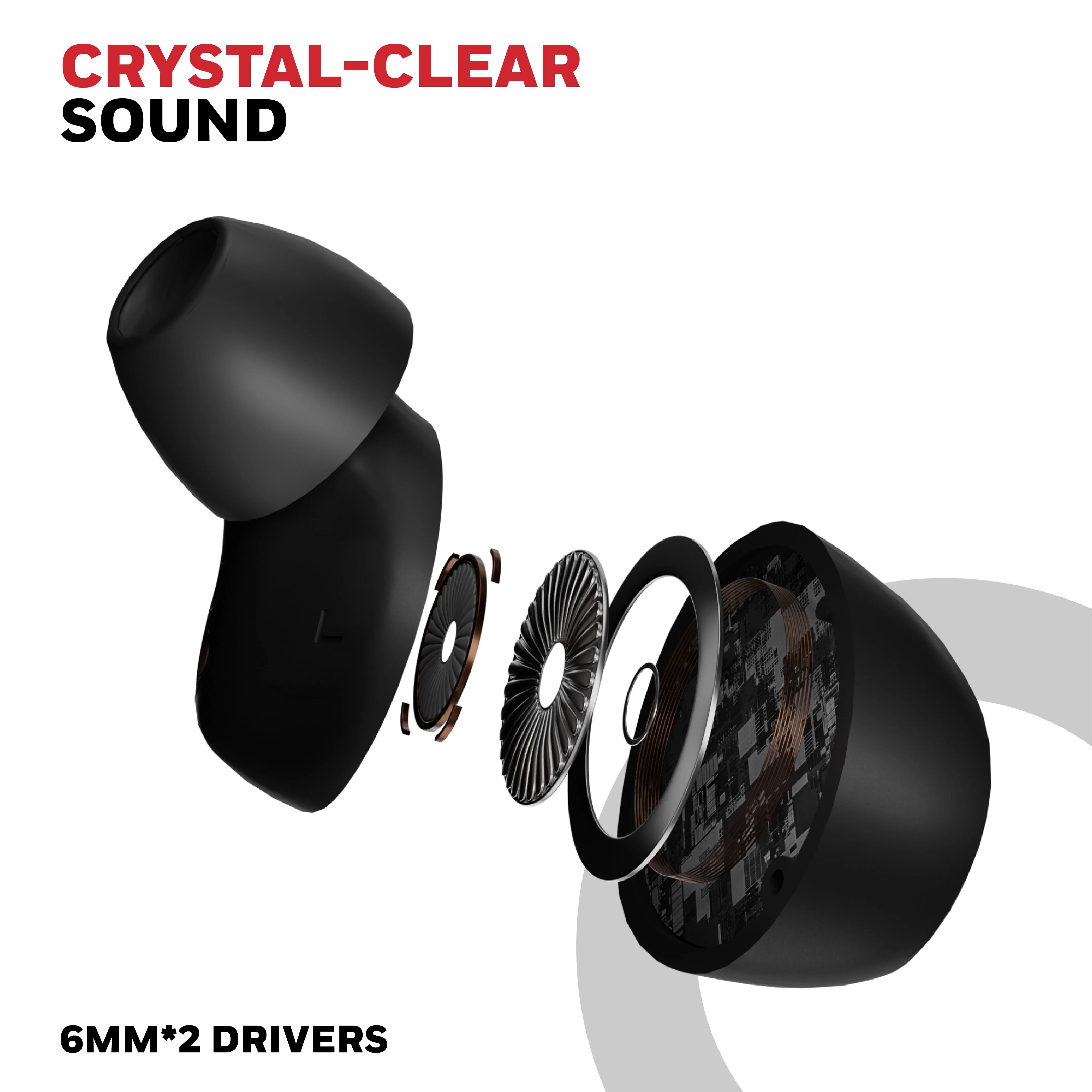 Suono P2200 Truly Wireless Earbuds-Black - Image 3