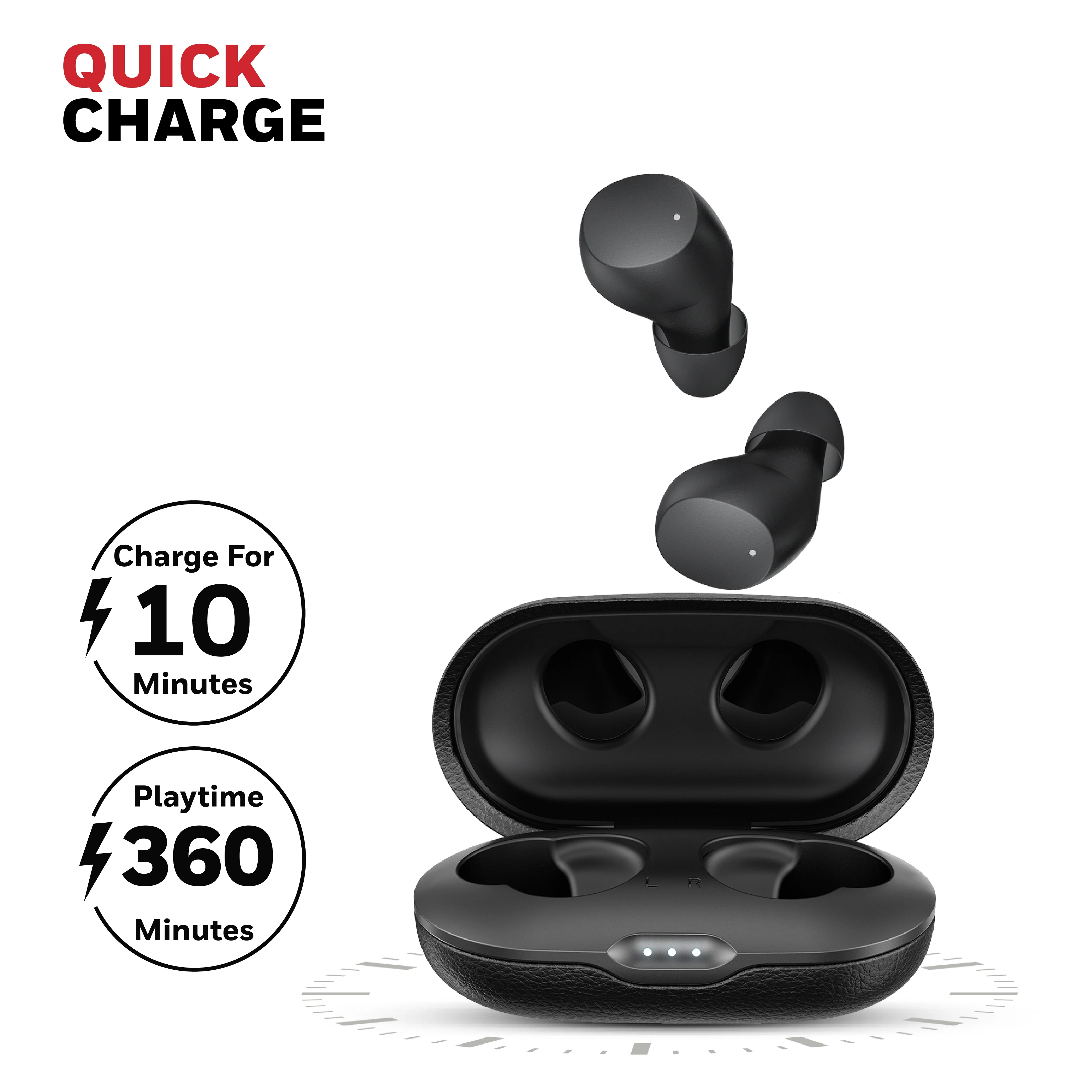 Suono P2200 Truly Wireless Earbuds-Black - Image 7