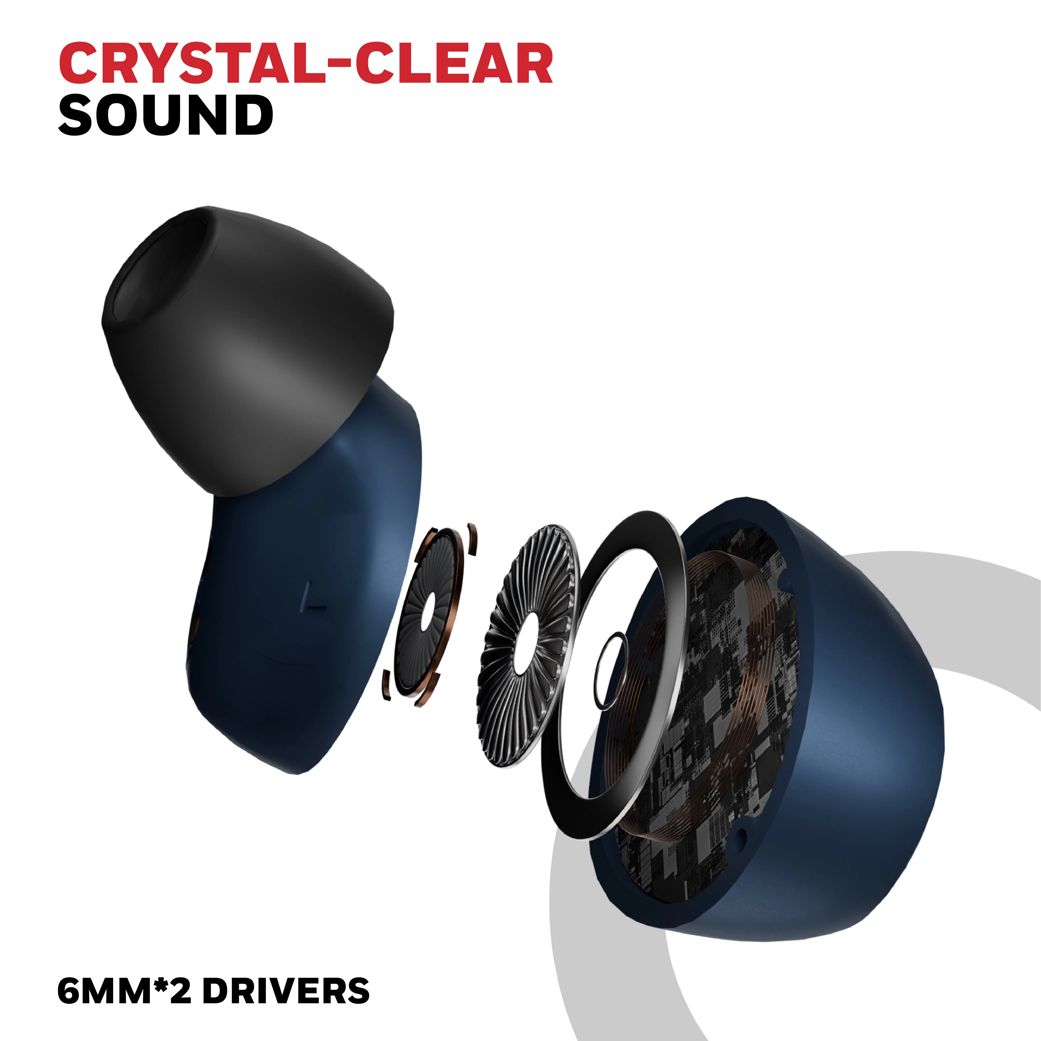 Suono P2200 Truly Wireless Earbuds-Blue - Image 3