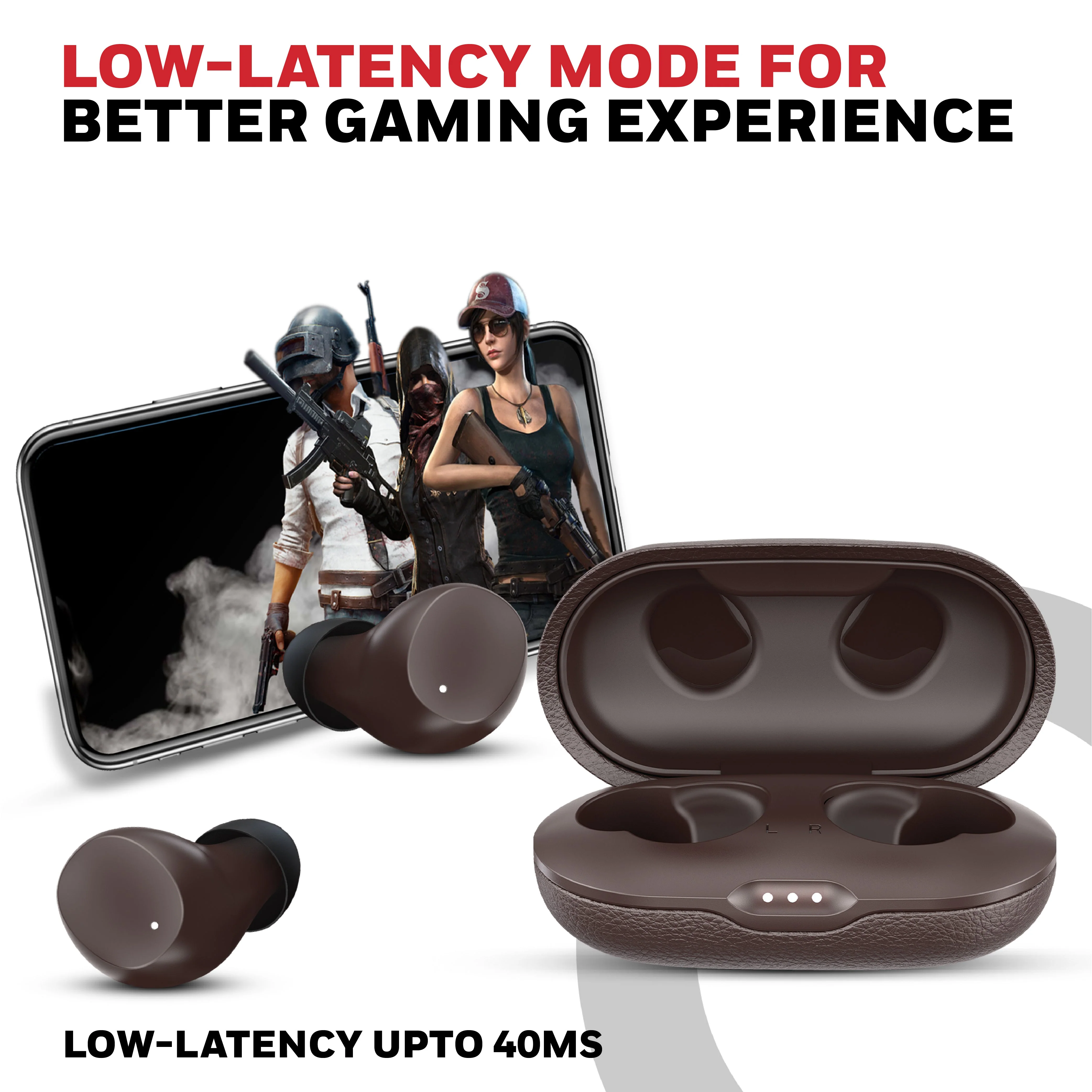 Suono P2200 Truly Wireless Earbuds-Brown - Image 6