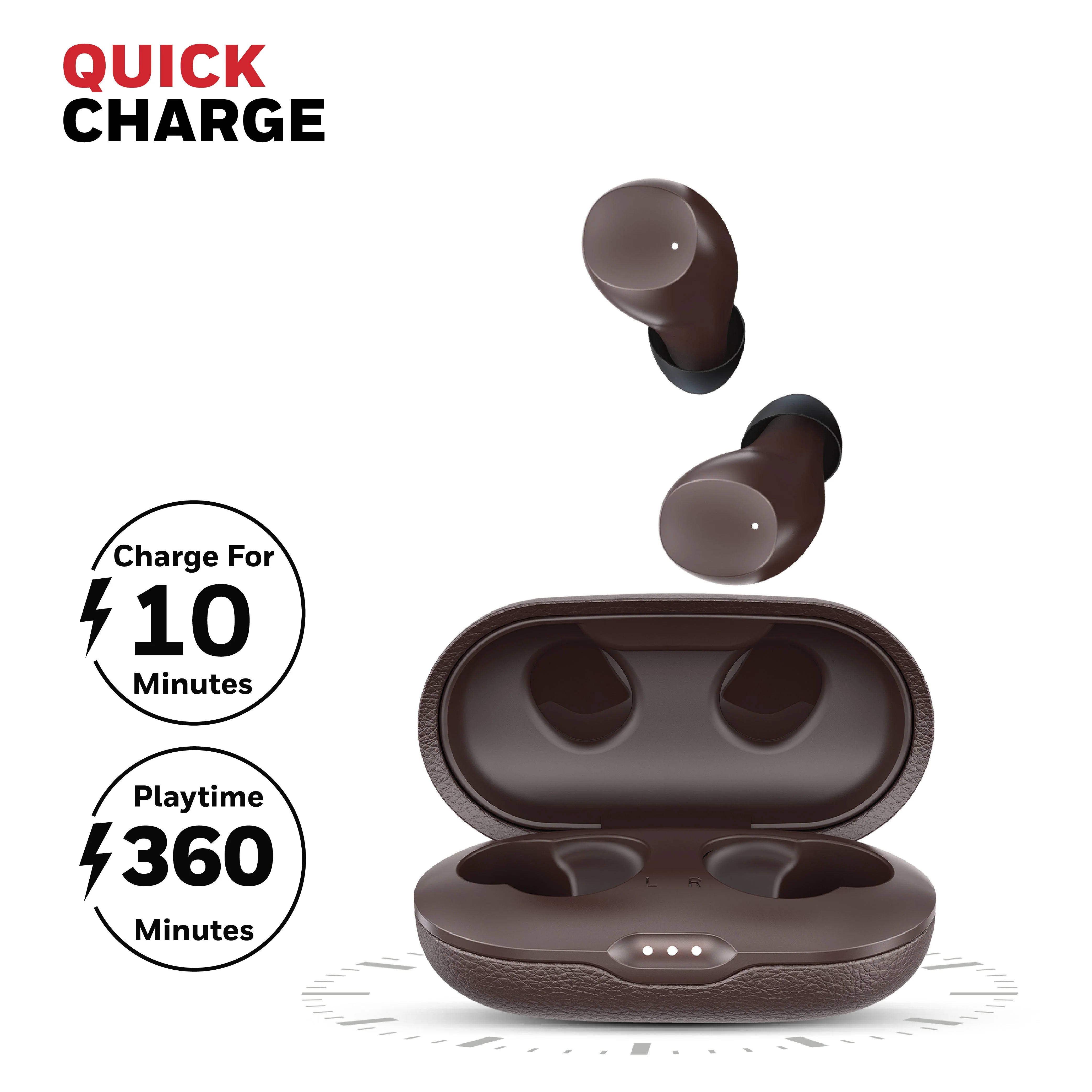 Suono P2200 Truly Wireless Earbuds-Brown - Image 7