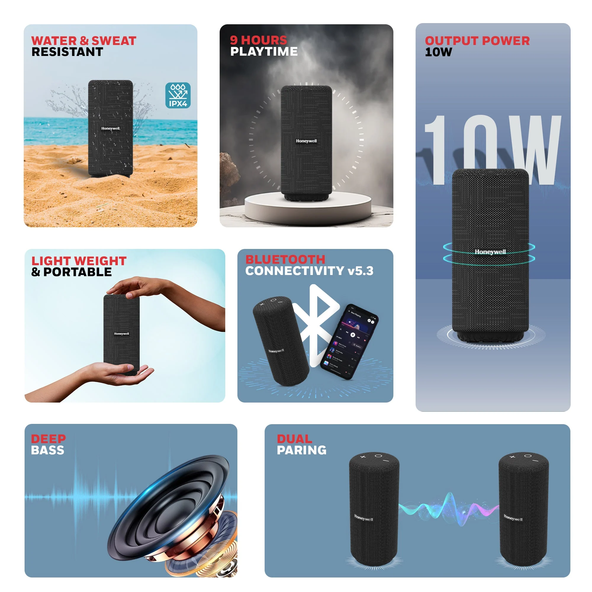 Suono P300 Bluetooth Speaker - Black - Image 3