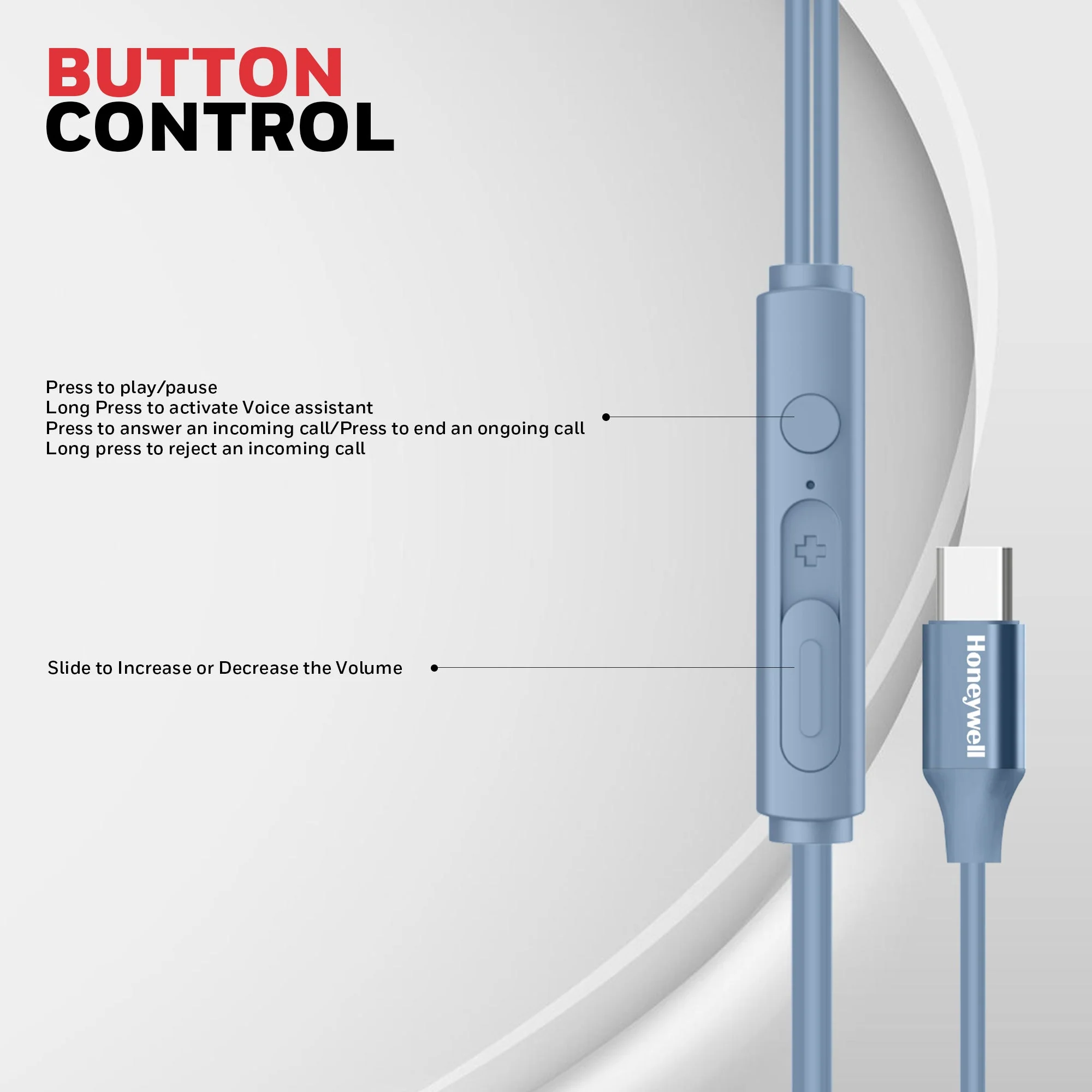 Suono P60 Wired Earphones-Blue - Image 3