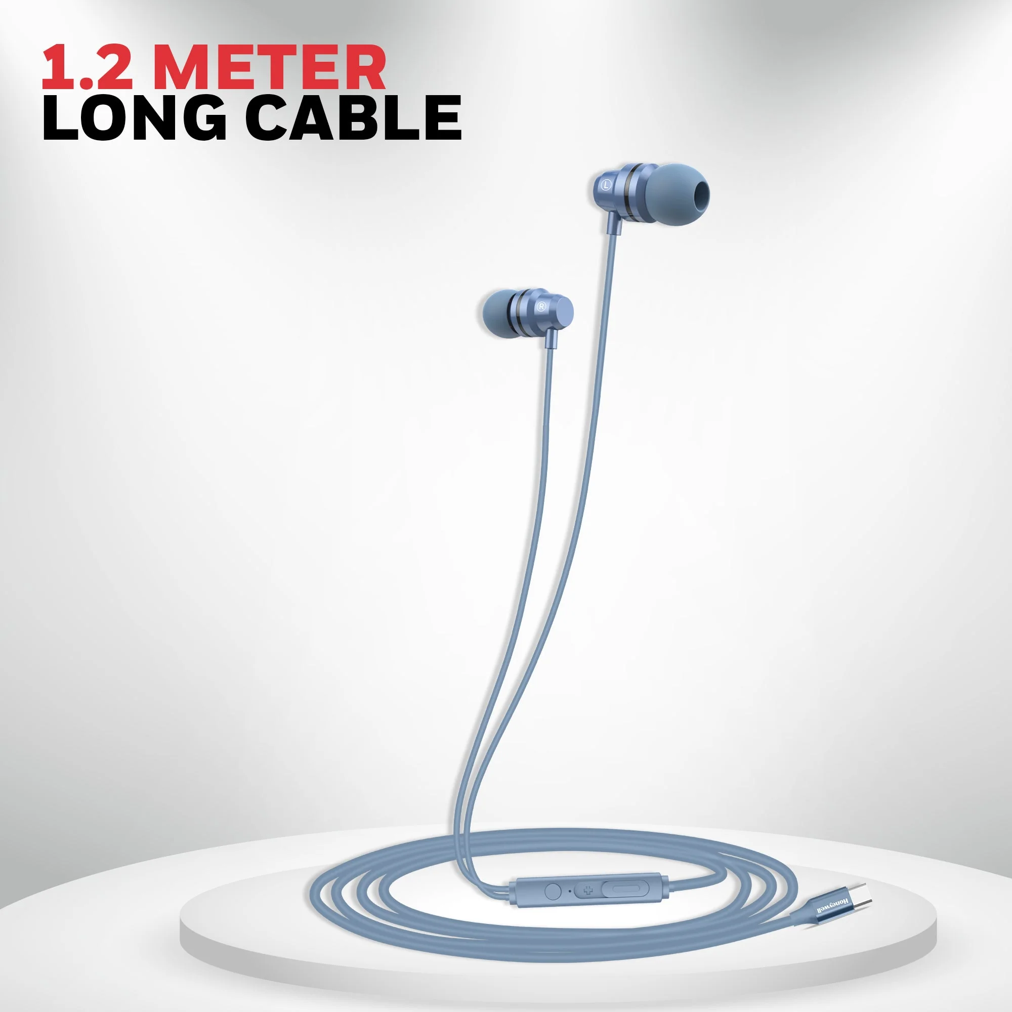 Suono P60 Wired Earphones-Blue - Image 7