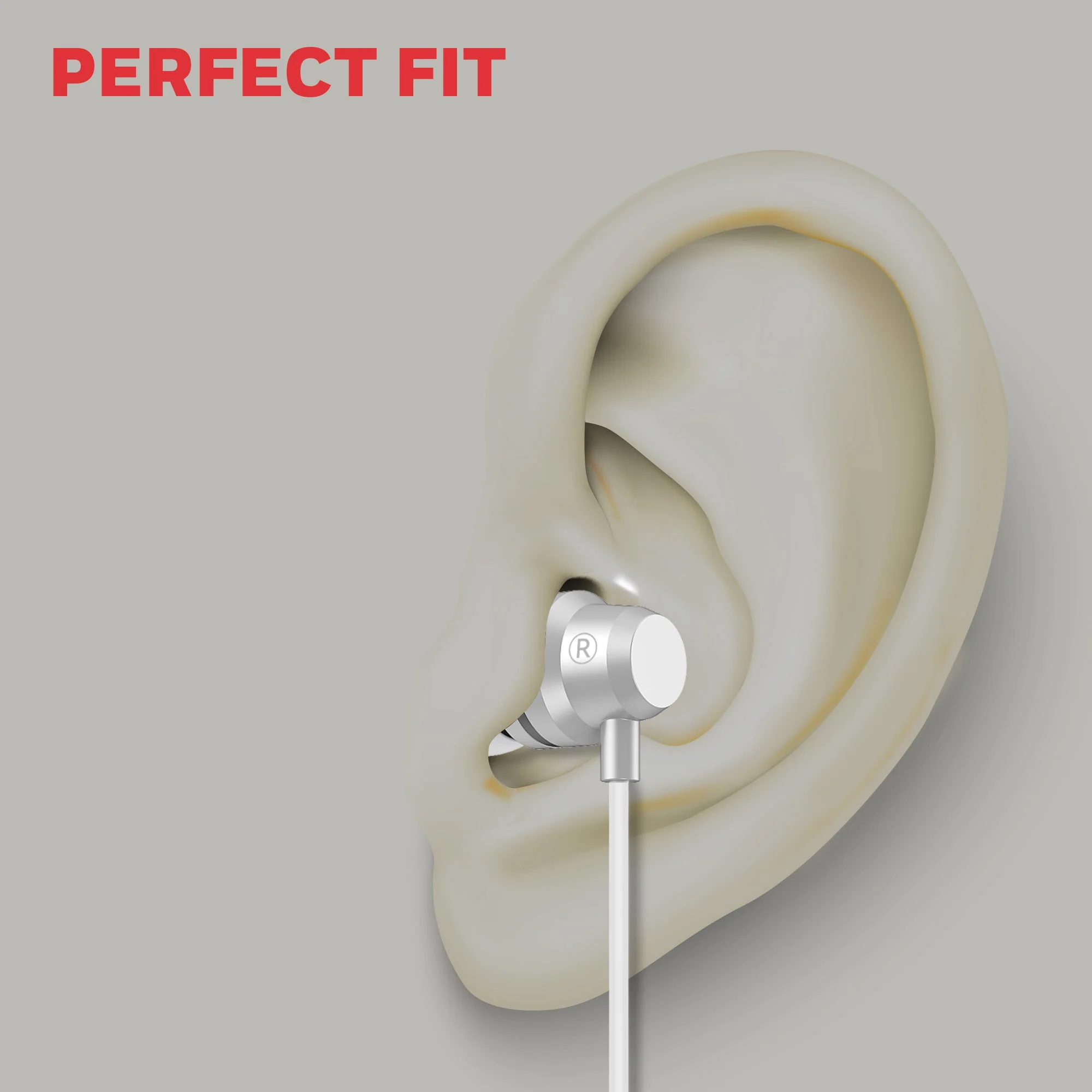 Suono P60 Wired Earphones-White - Image 3