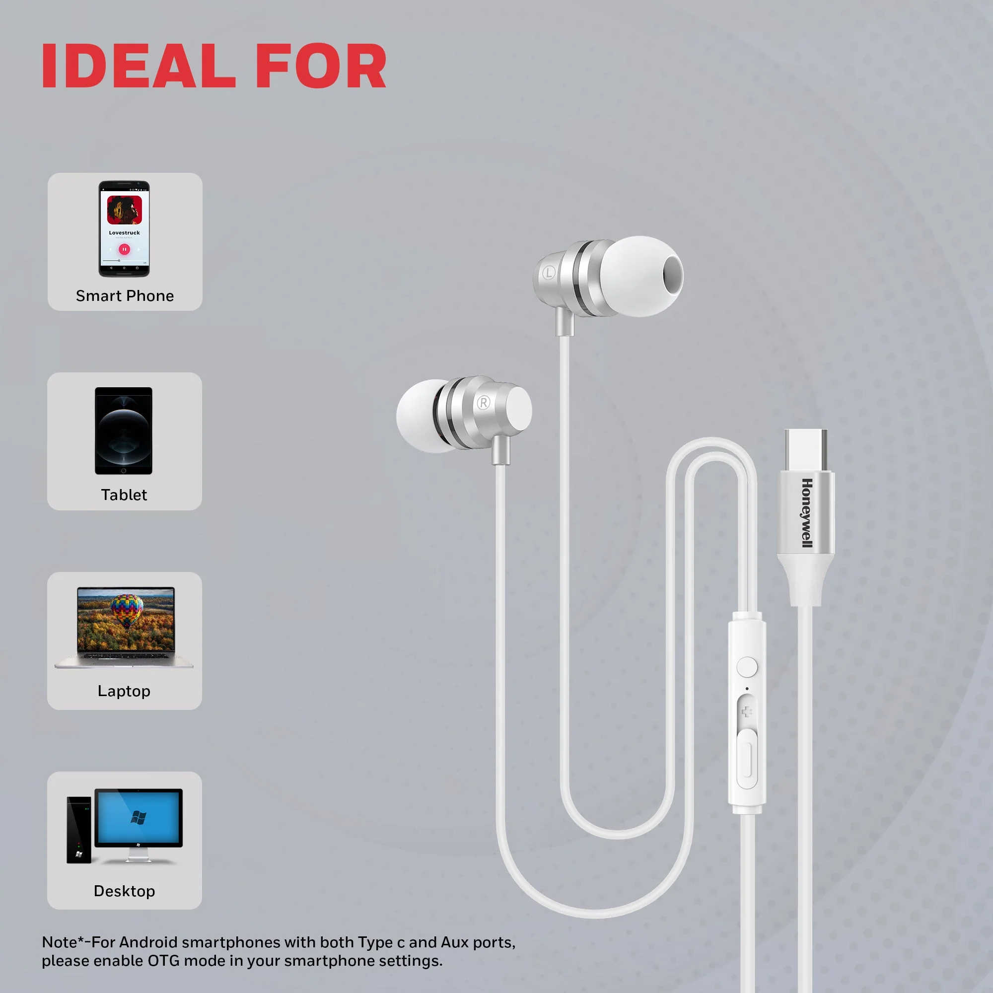 Suono P60 Wired Earphones-White - Image 6